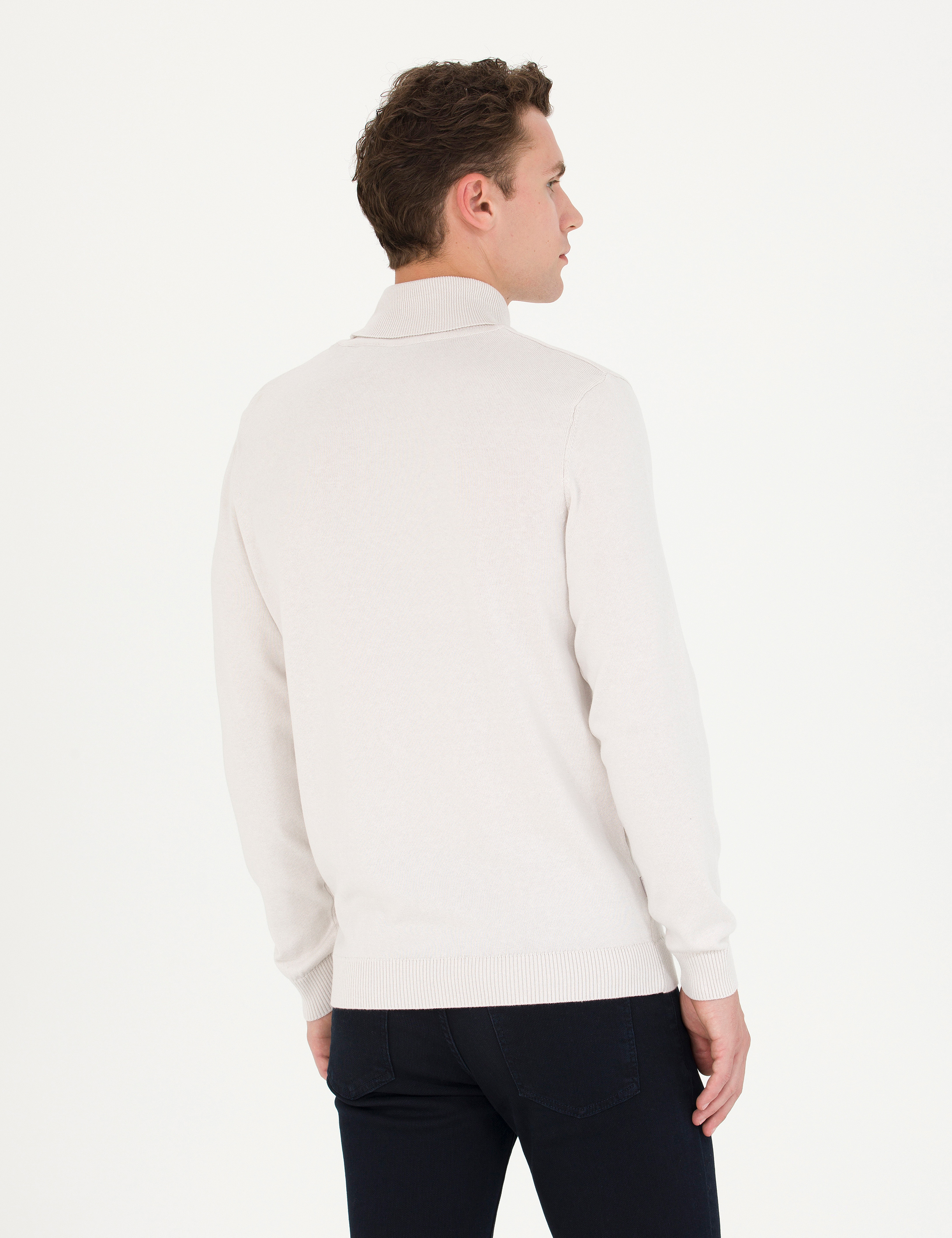 Pierre Cardin Taş Slim Fit Balıkçı Yaka Basic Triko Kazak görsel 5