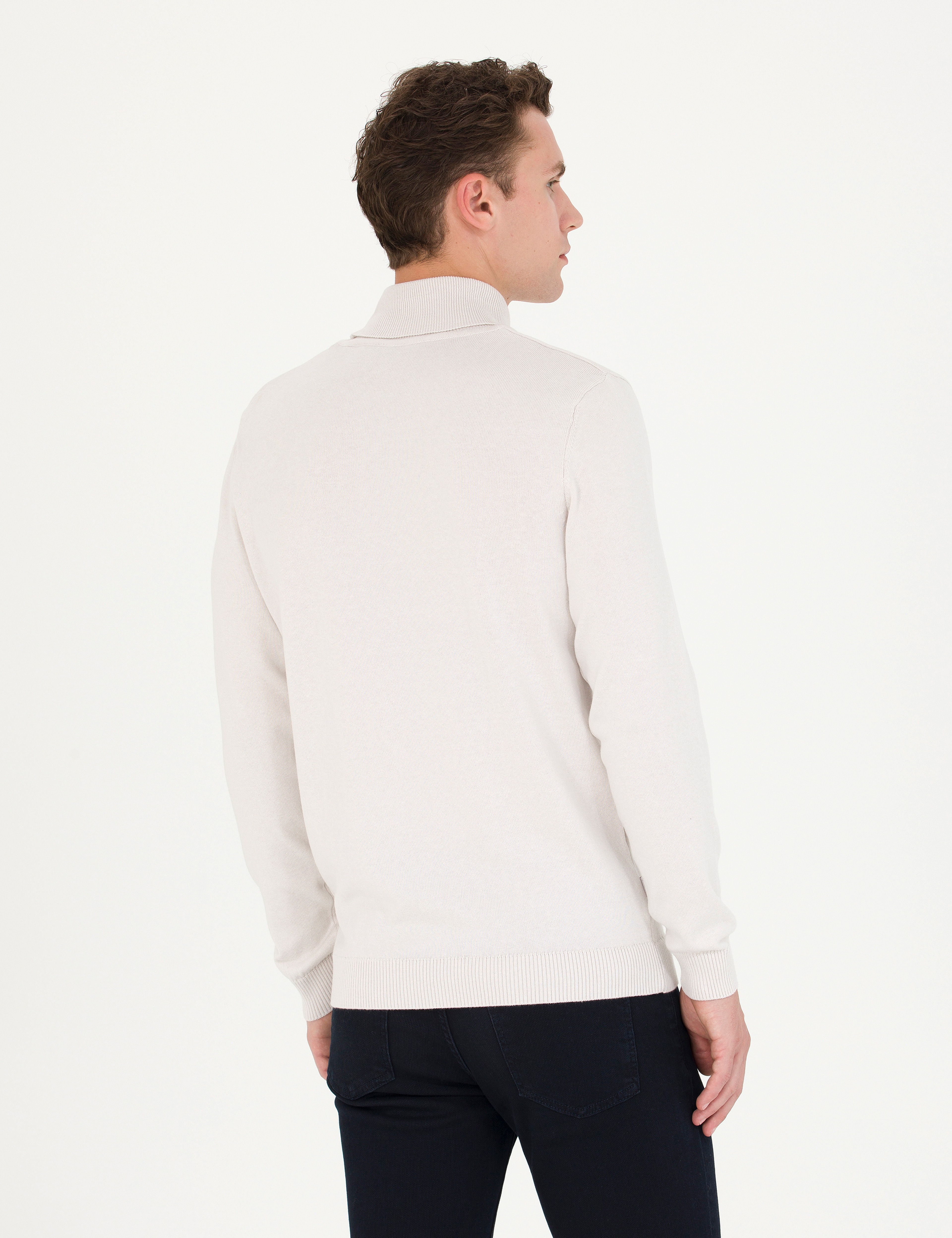 Taş Slim Fit Balıkçı Yaka Basic Triko Kazak - Image 5