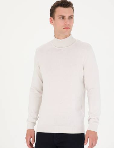 Taş Slim Fit Balıkçı Yaka Basic Triko Kazak