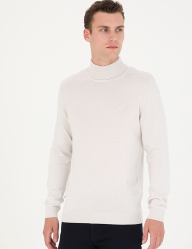 Taş Slim Fit Balıkçı Yaka Basic Triko Kazak