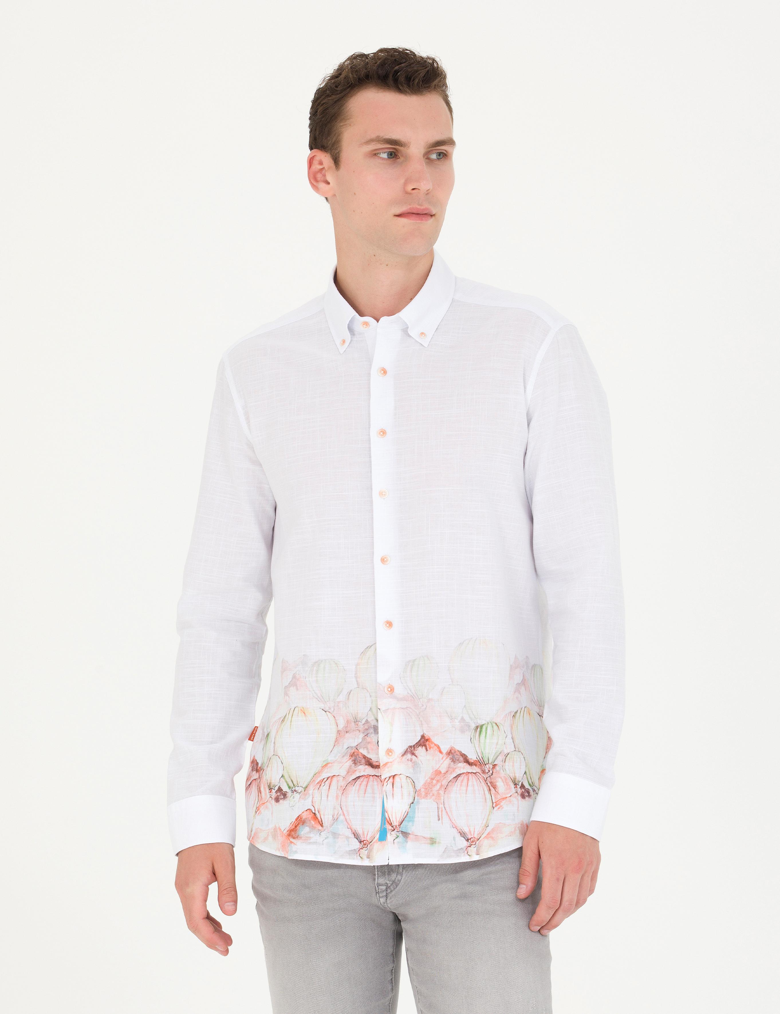 Açık Yeşil Regular Fit Uzun Kollu Gömlek