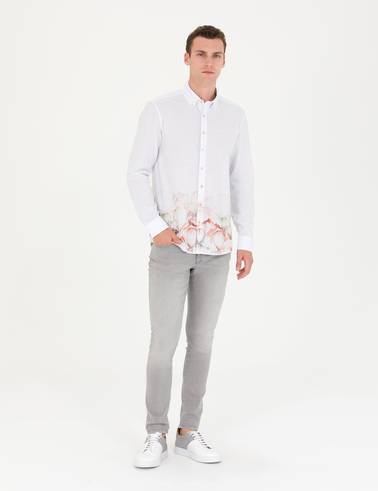 Açık Yeşil Regular Fit Uzun Kollu Gömlek