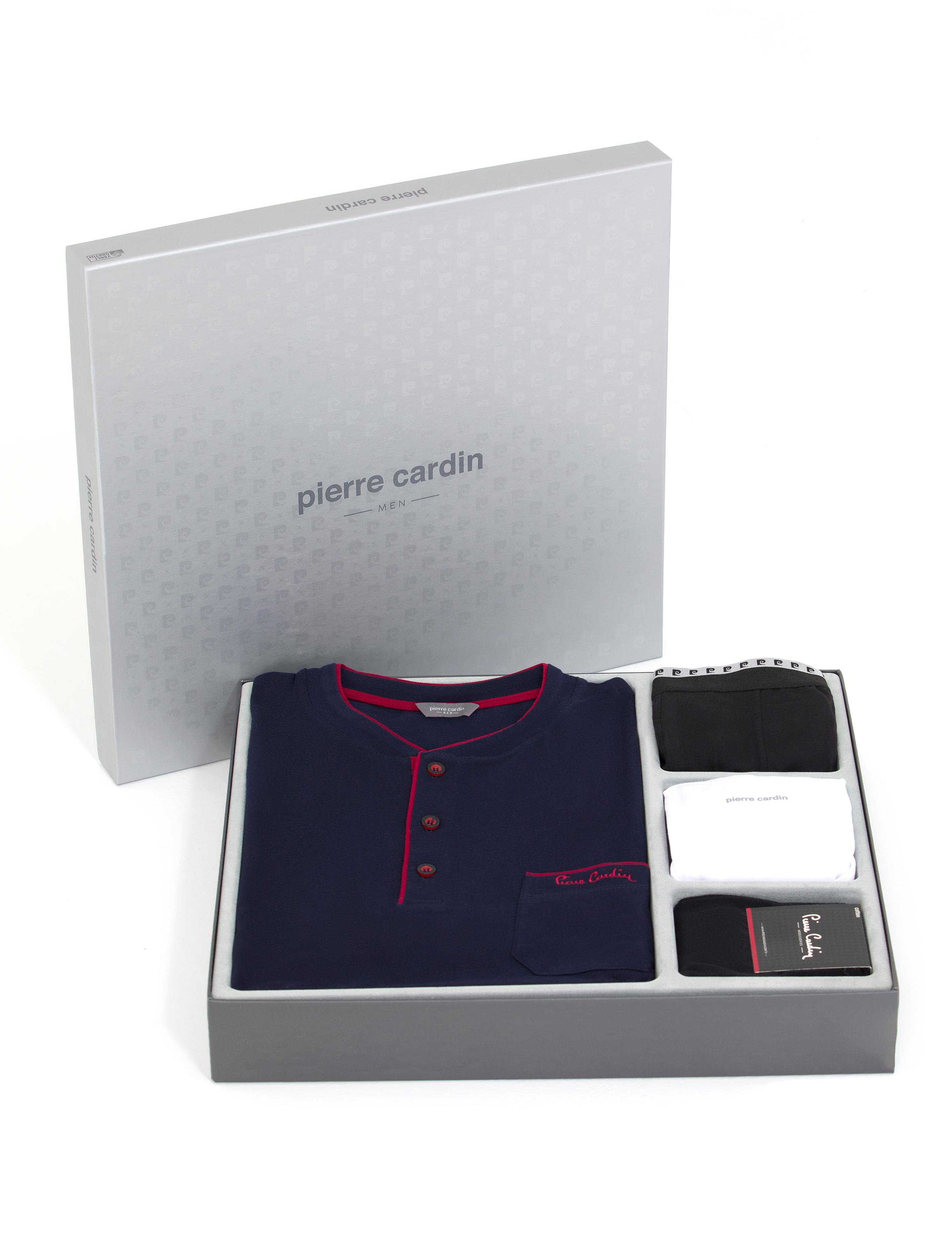 Lacivert Damat Çeyiz 4'lü Pijama Set Takım