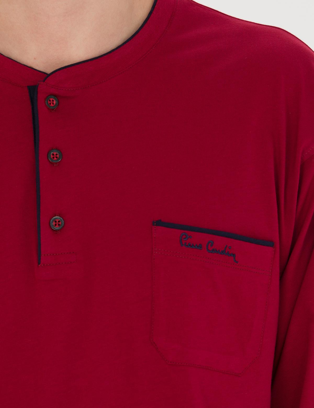 Bordo Damat Çeyiz 4'lü Pijama Set Takım - 50283576008