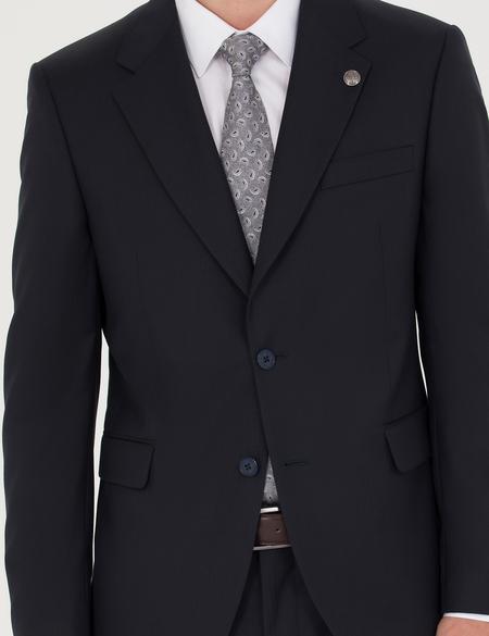 %100 Yün Lacivert Klasik Takım Elbise - 50275547044