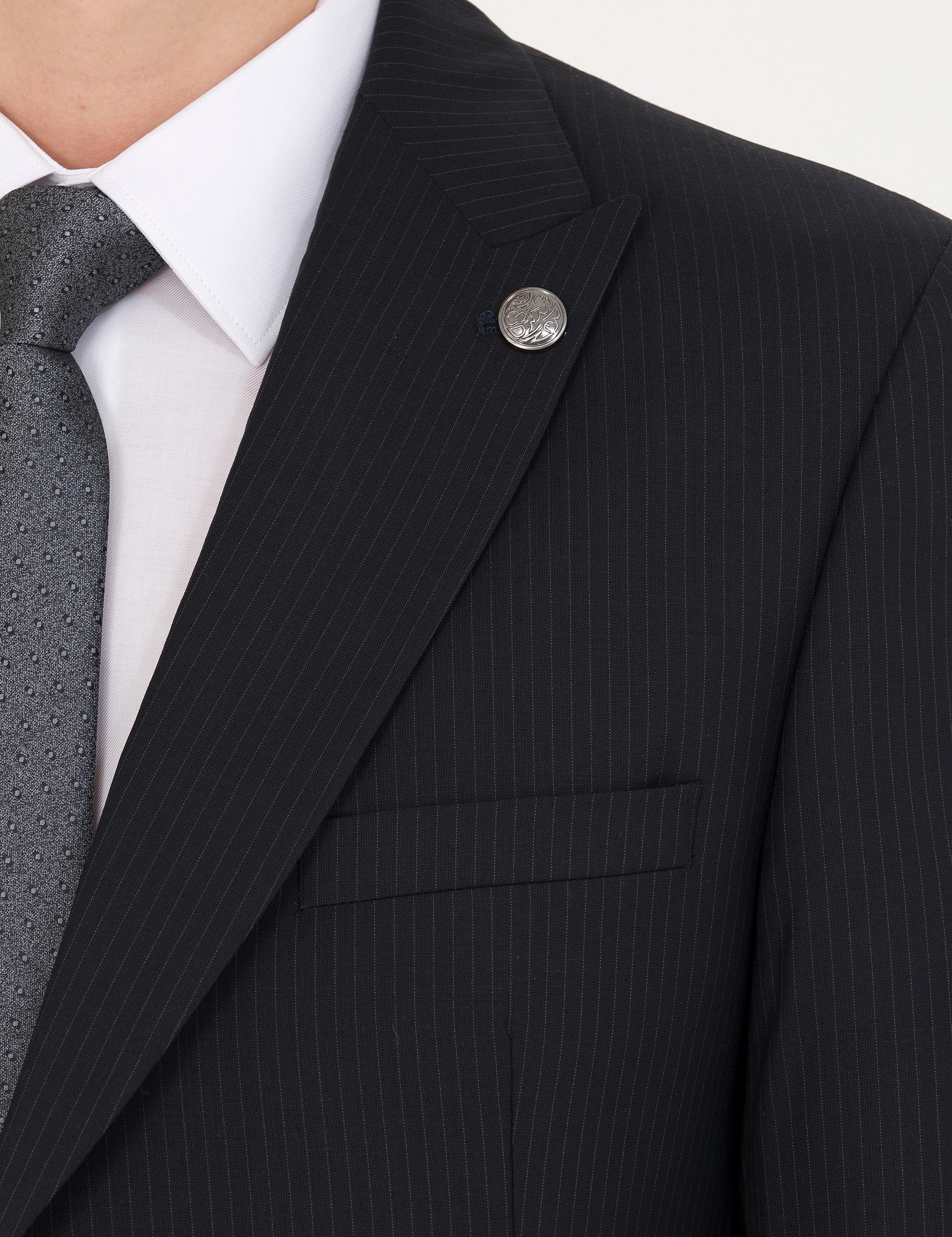 Lacivert Çizgi Detaylı Spor Takım Elbise