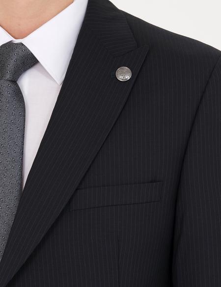 Lacivert Çizgi Detaylı Spor Takım Elbise - 50274896008