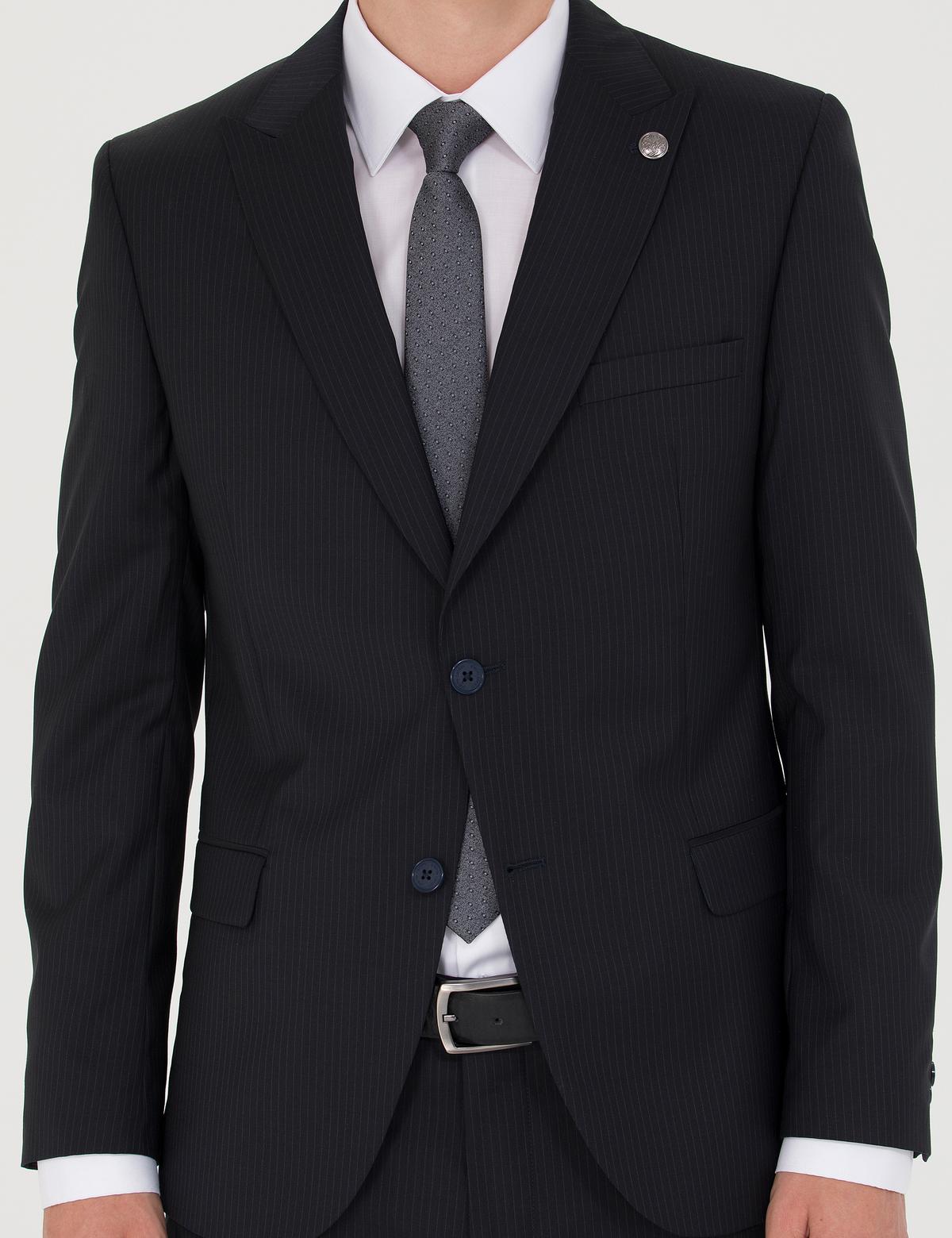 Lacivert Çizgi Detaylı Spor Takım Elbise - 50274896008