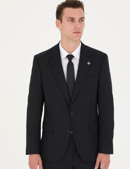 Lacivert Çizgi Detaylı Spor Takım Elbise - 50275561044