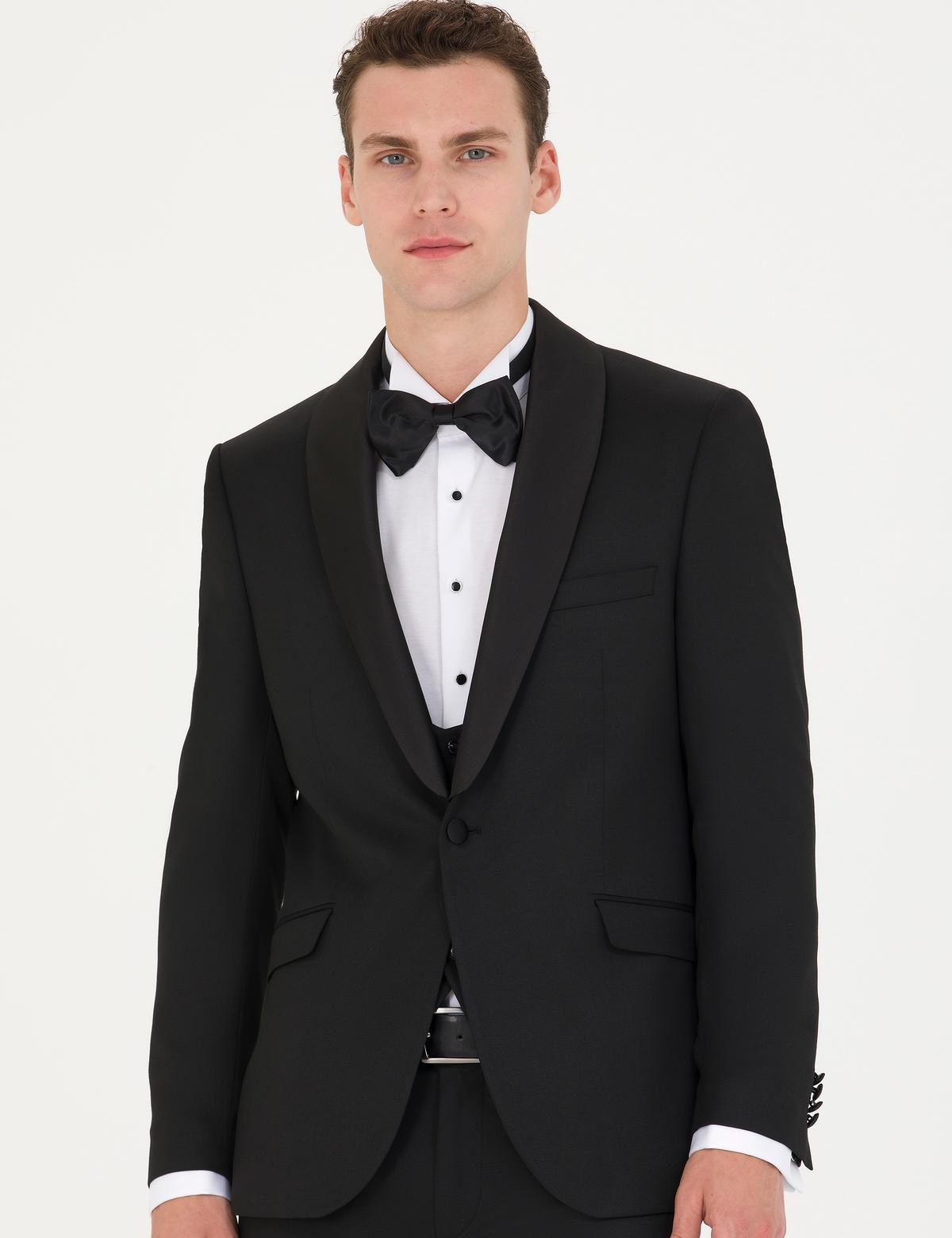 Siyah Yelekli Damatlık Smokin - 50266598014