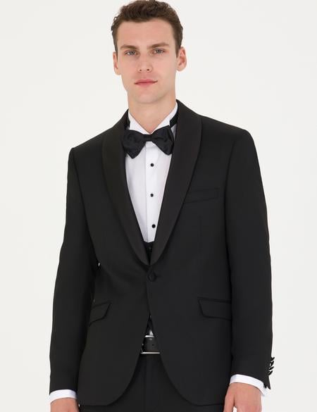 Siyah Yelekli Damatlık Smokin - 50266598014