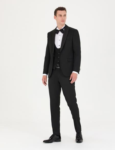 Siyah Yelekli Damatlık Smokin - 50266598014