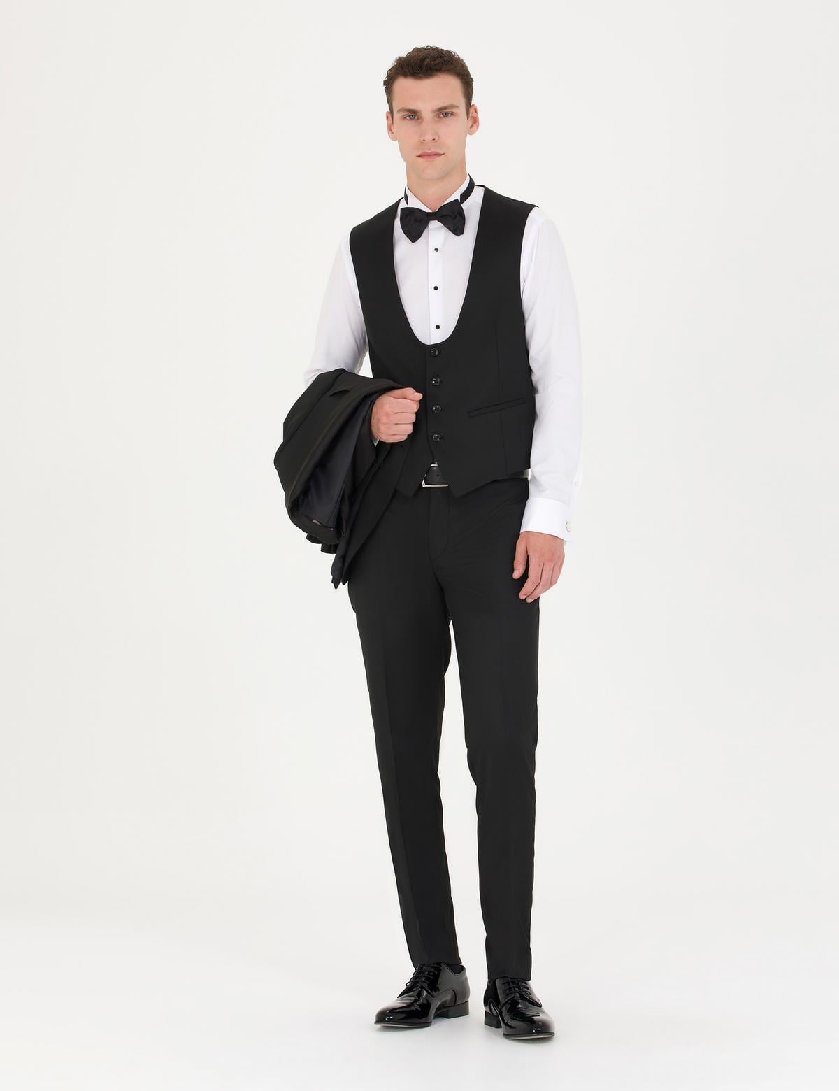 Siyah Yelekli Damatlık Smokin - 50266598014