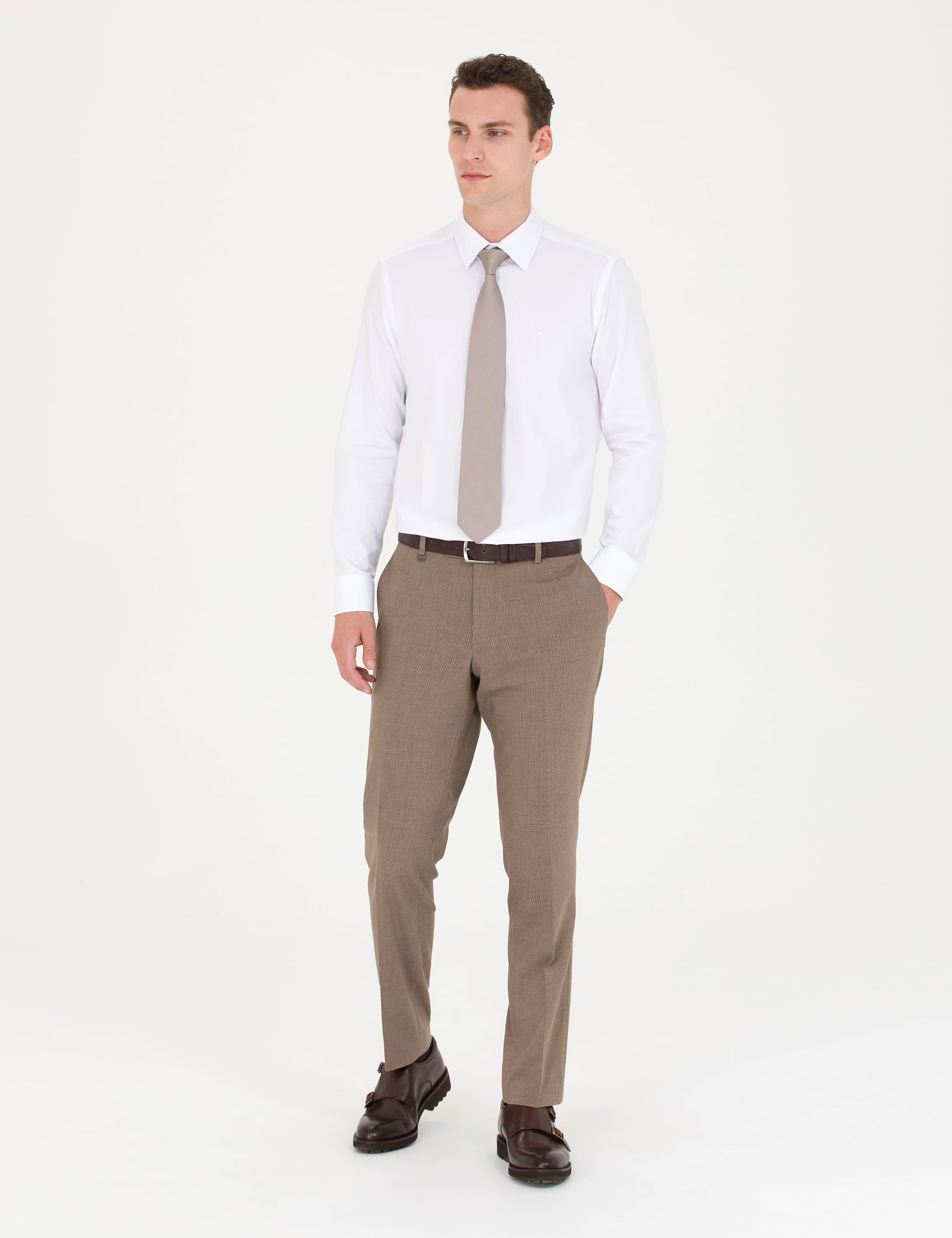 Açık Kahverengi Kumaş Pantolon - Image 3