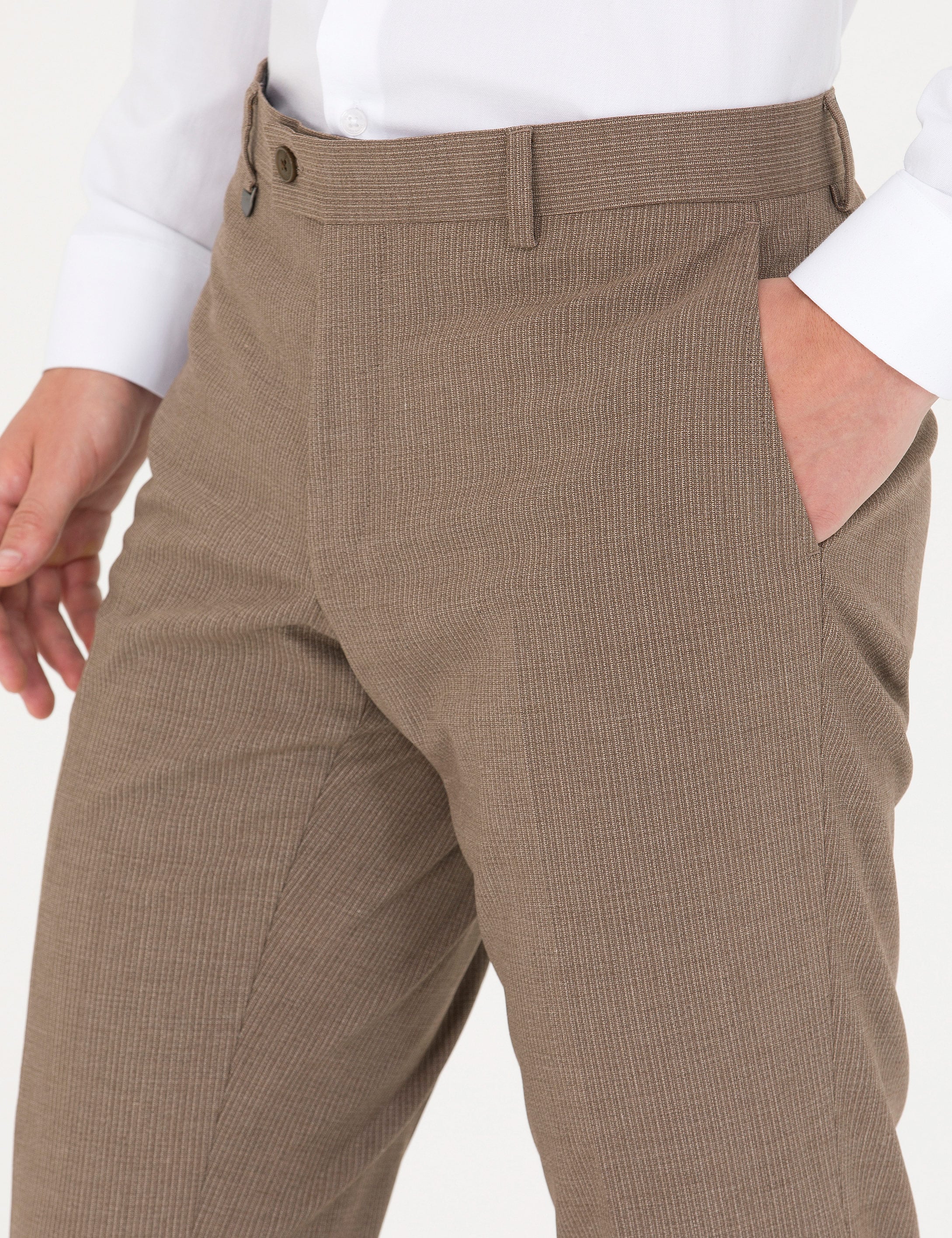 Açık Kahverengi Kumaş Pantolon - Image 6