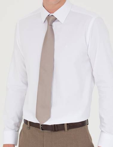 Beyaz Slim Fit Uzun Kollu Gömlek