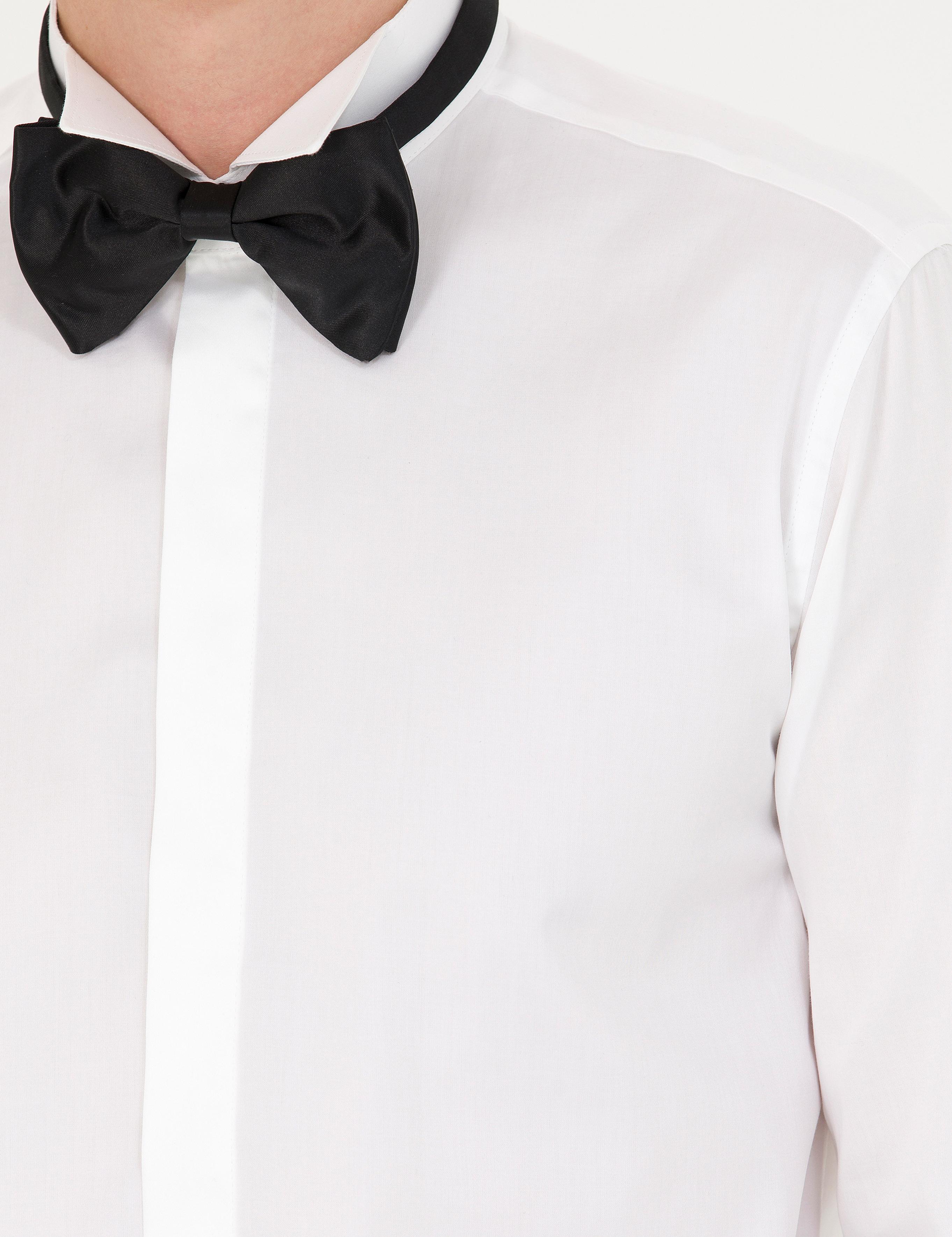 Beyaz Slim Fit Smokin Gömlek