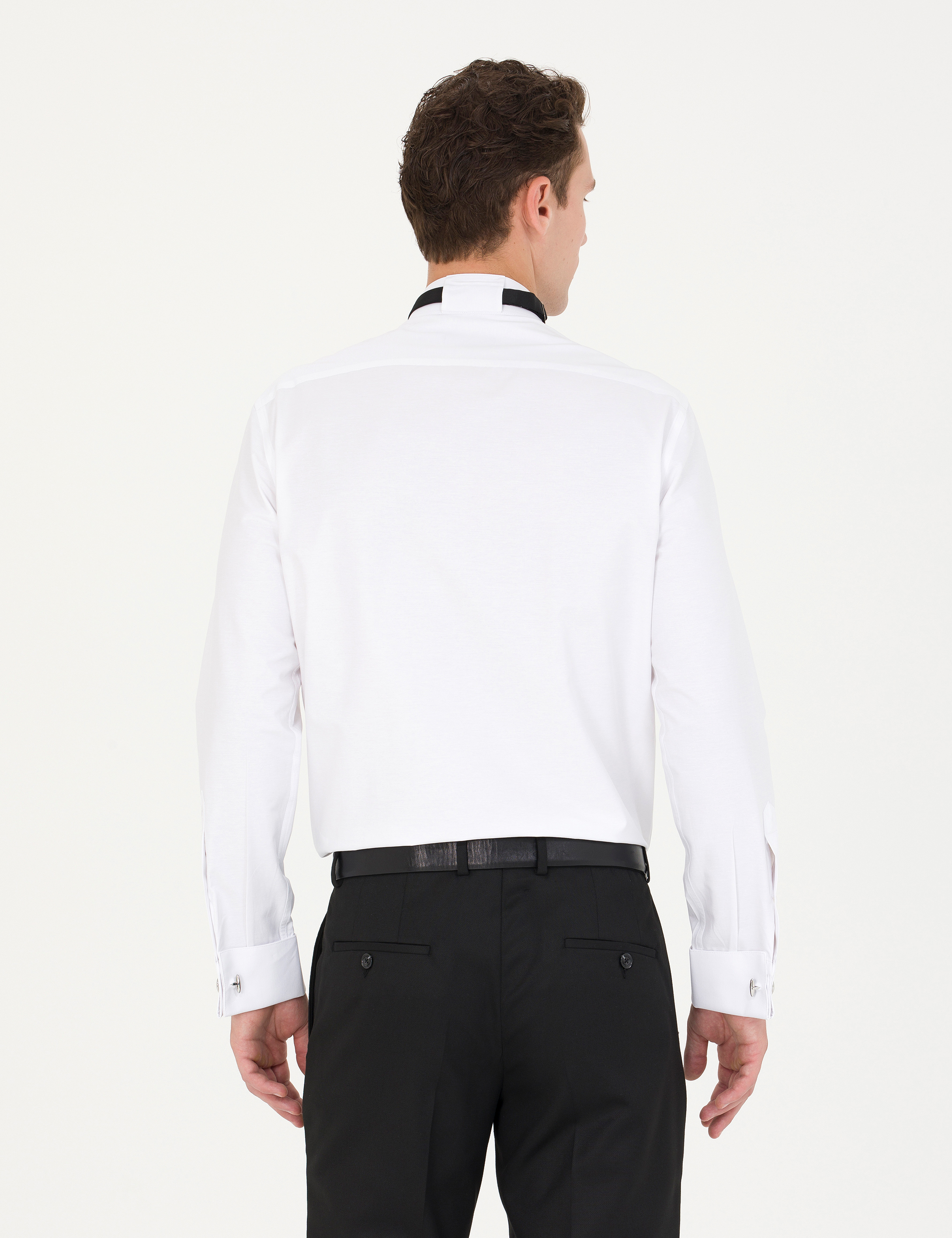 Pierre Cardin Beyaz Slim Fit Smokin Gömlek görsel 4