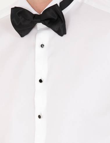 Beyaz Slim Fit Smokin Gömlek