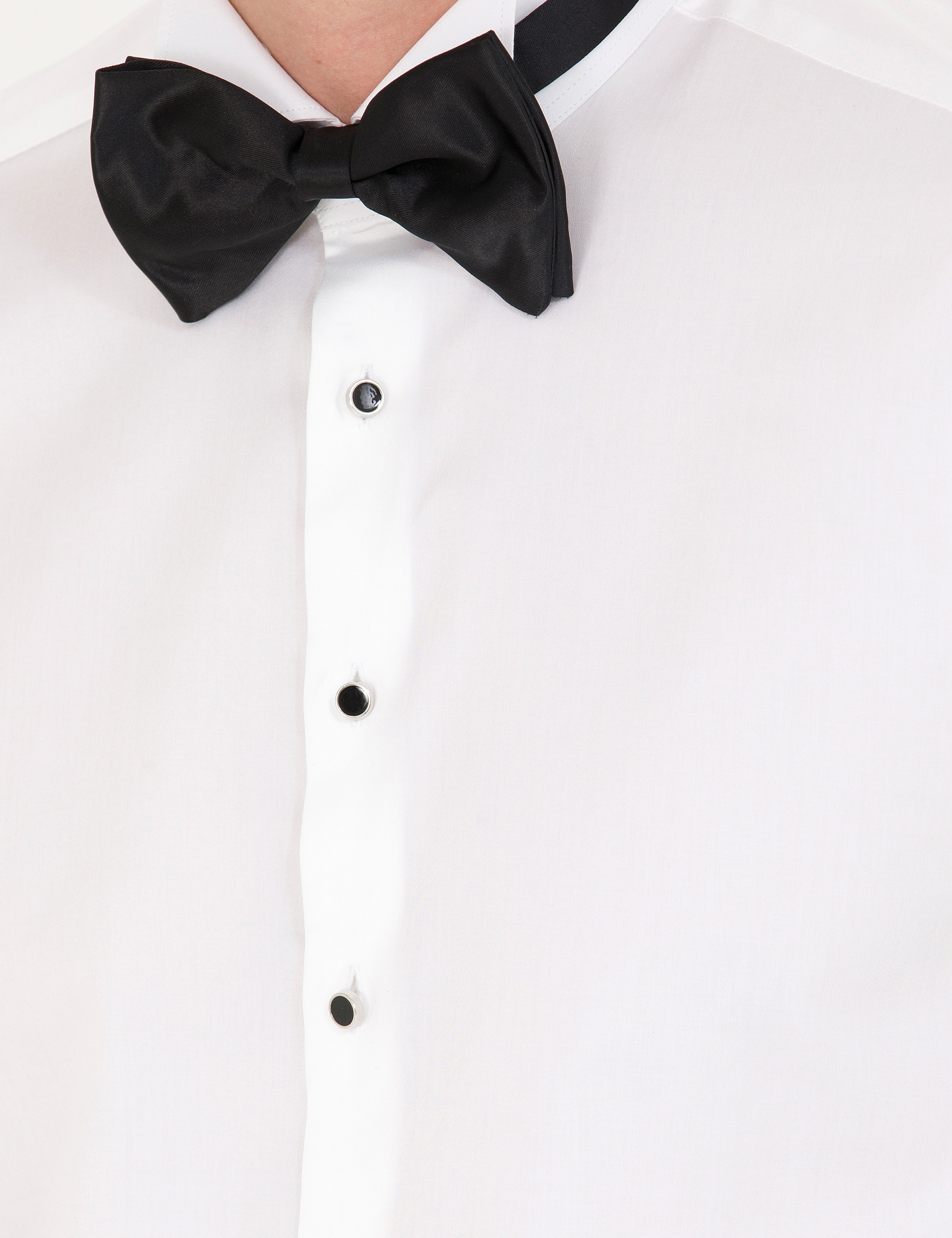 Beyaz Slim Fit Smokin Gömlek