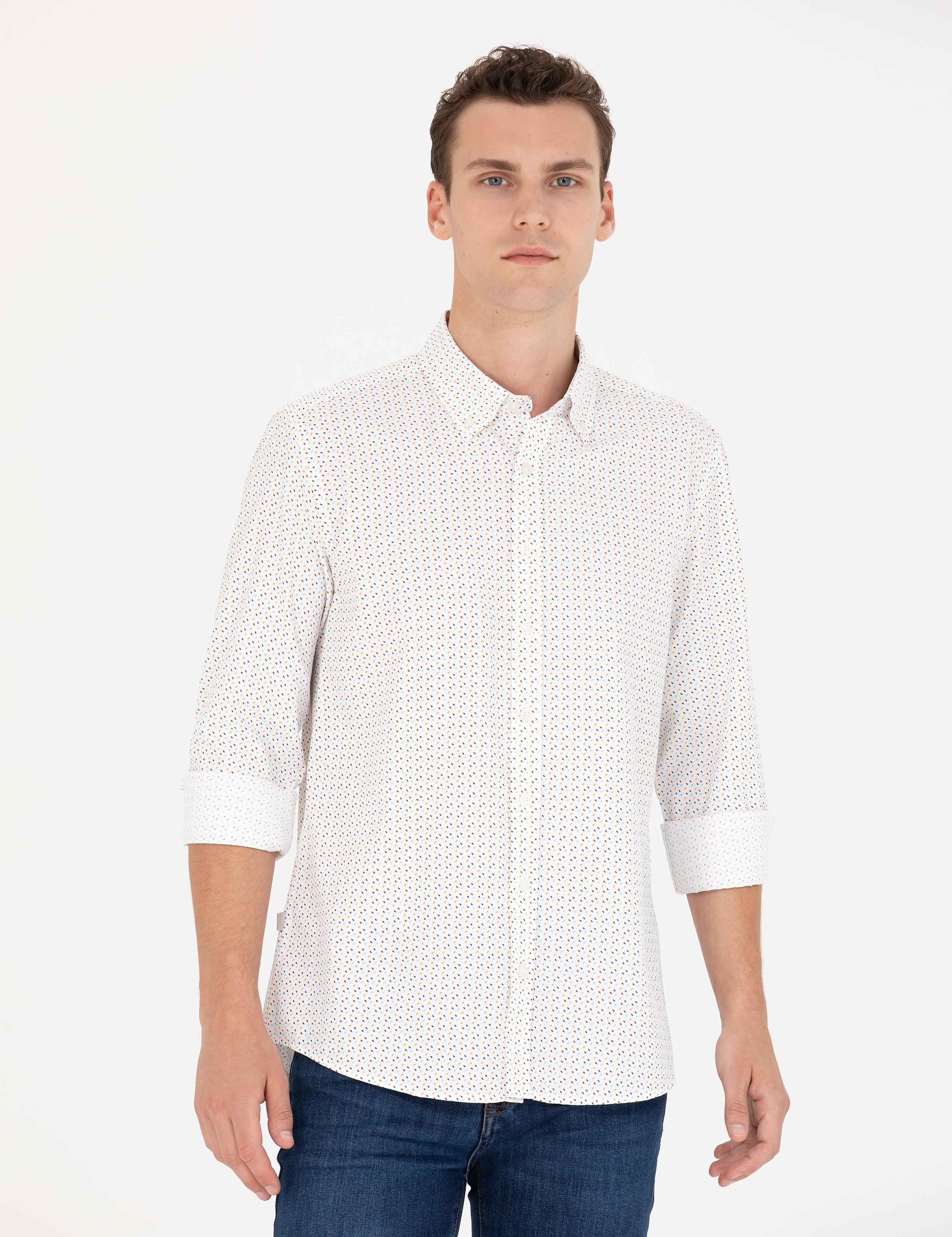 Yavruağzı Slim Fit Uzun Kollu Gömlek