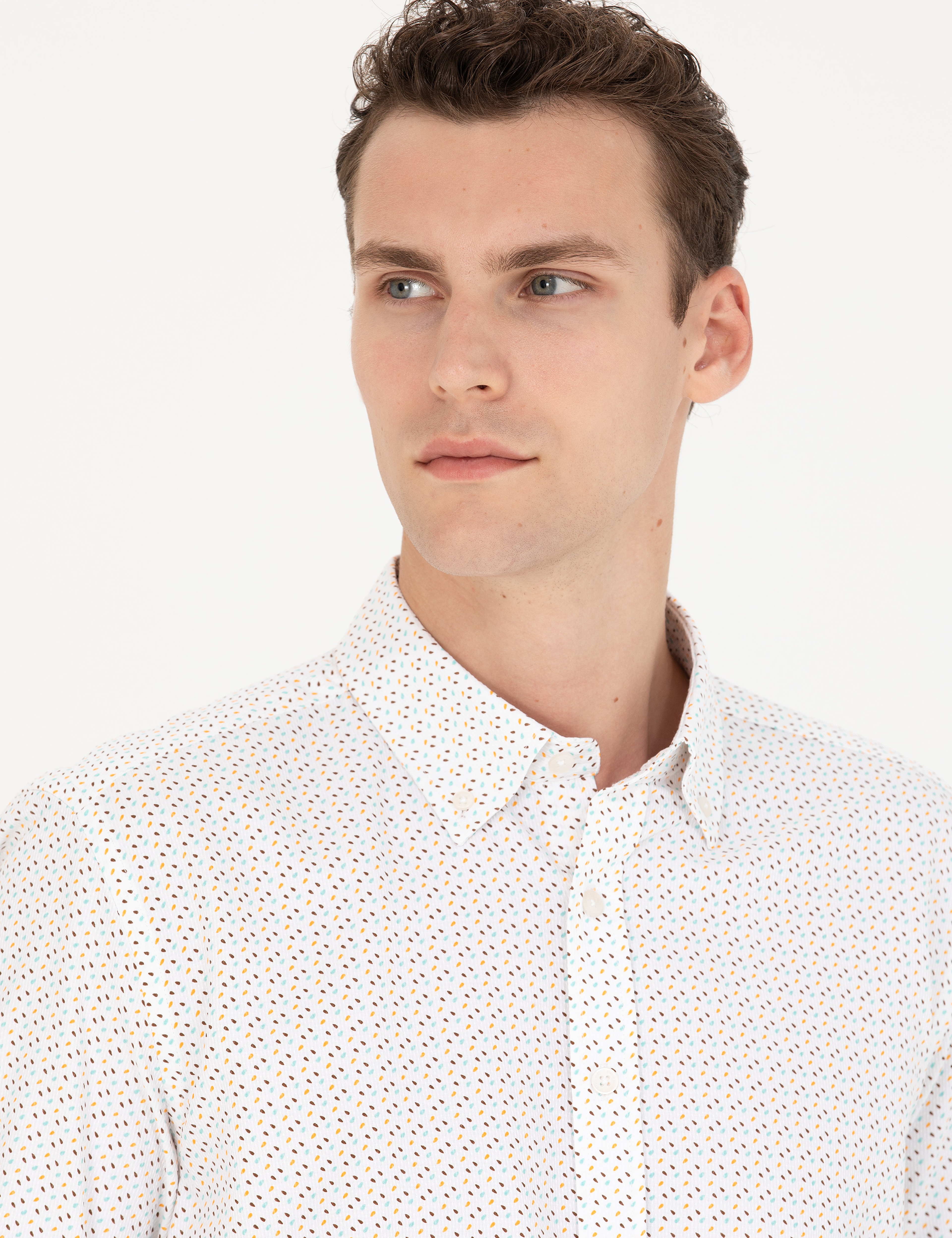 Yavruağzı Slim Fit Uzun Kollu Gömlek - Image 3