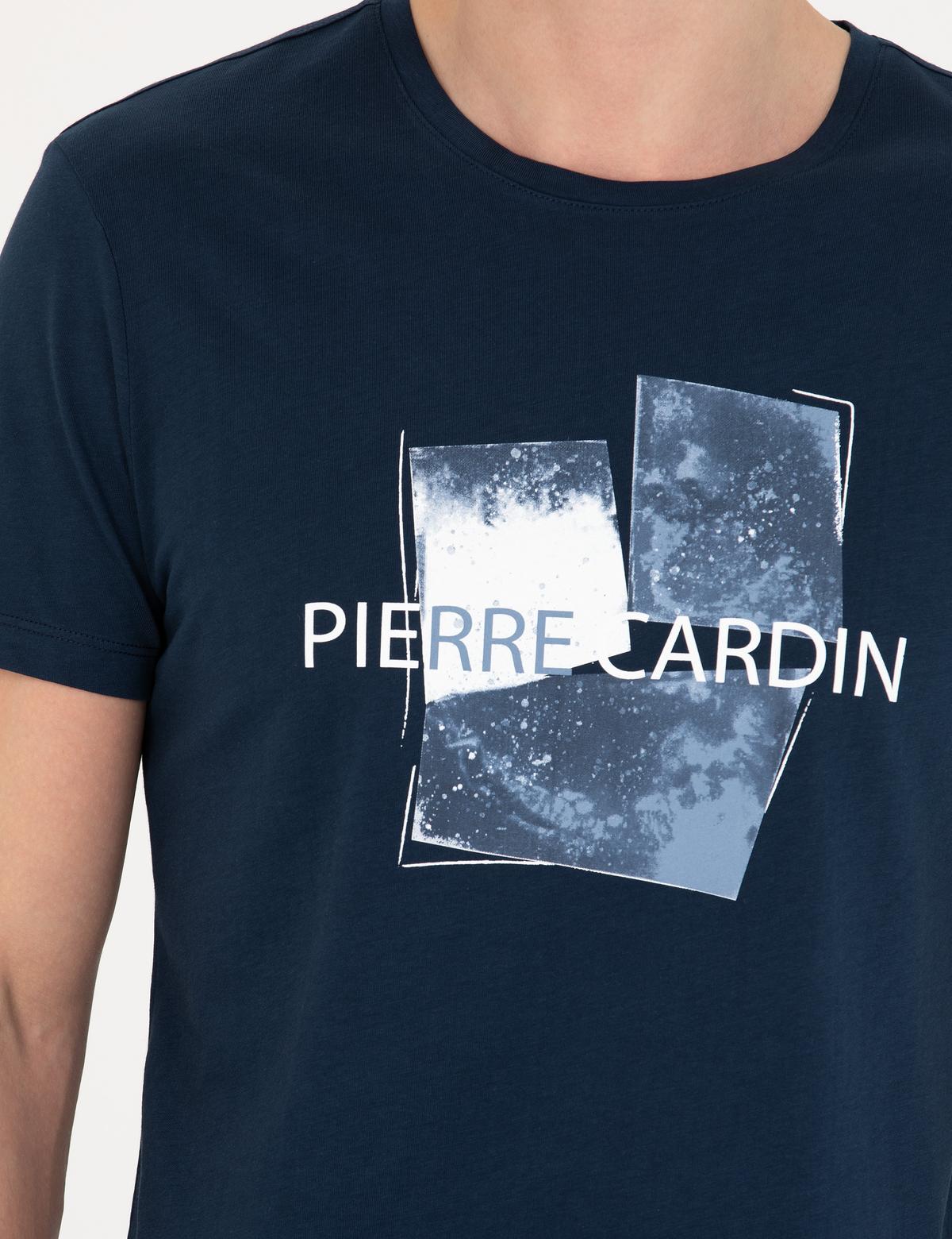 Lacivert Slim Fit Bisiklet Yaka Tişört - 50273381010