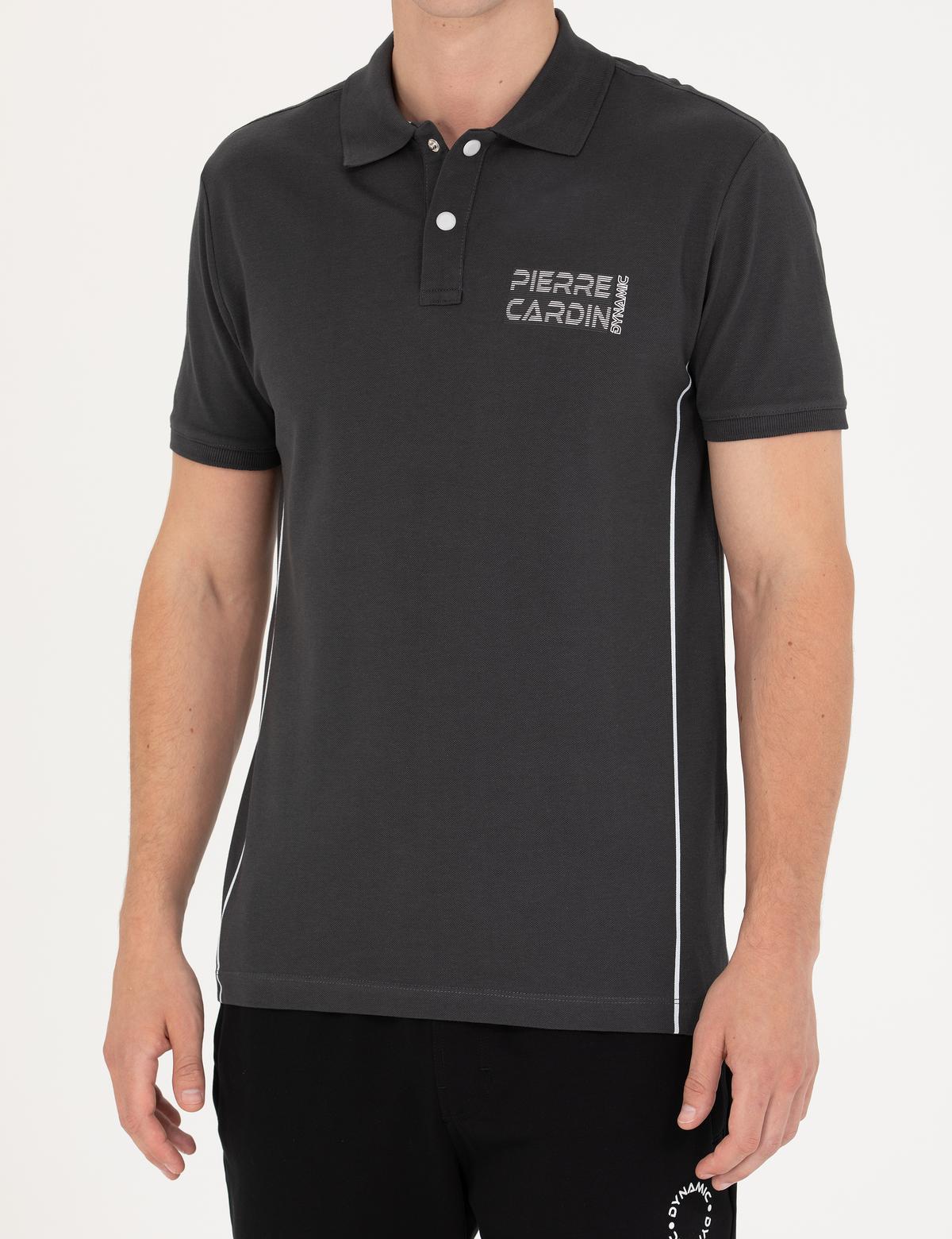 Antrasit Slim Fit Polo Yaka Tişört - 50273577019