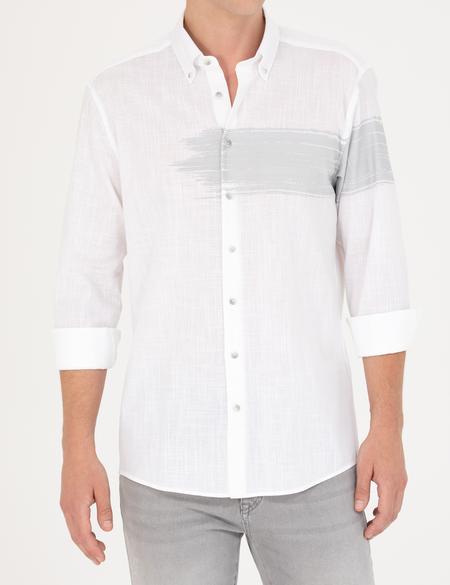 Gri Regular Fit Uzun Kollu Gömlek - 50265591012