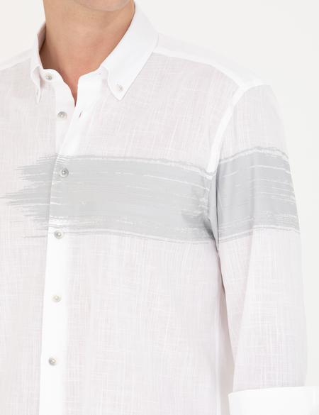 Gri Regular Fit Uzun Kollu Gömlek - 50265591012