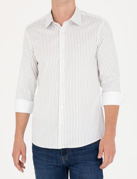 Haki Slim Fit Uzun Kollu Gömlek - 50267250036
