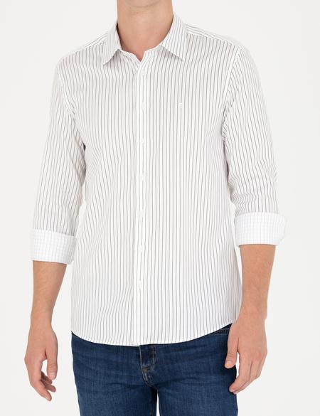 Haki Slim Fit Uzun Kollu Gömlek - 50267250036