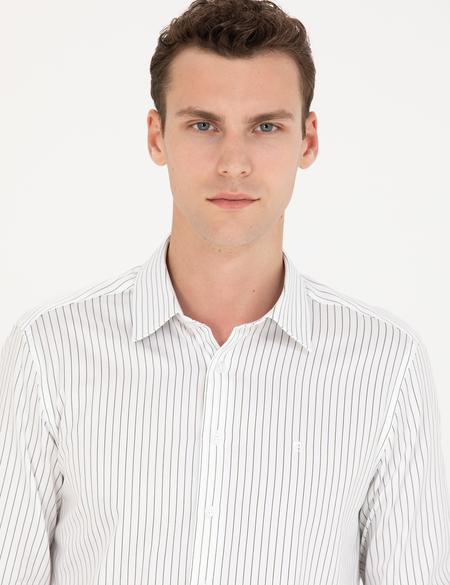 Haki Slim Fit Uzun Kollu Gömlek - 50267250036