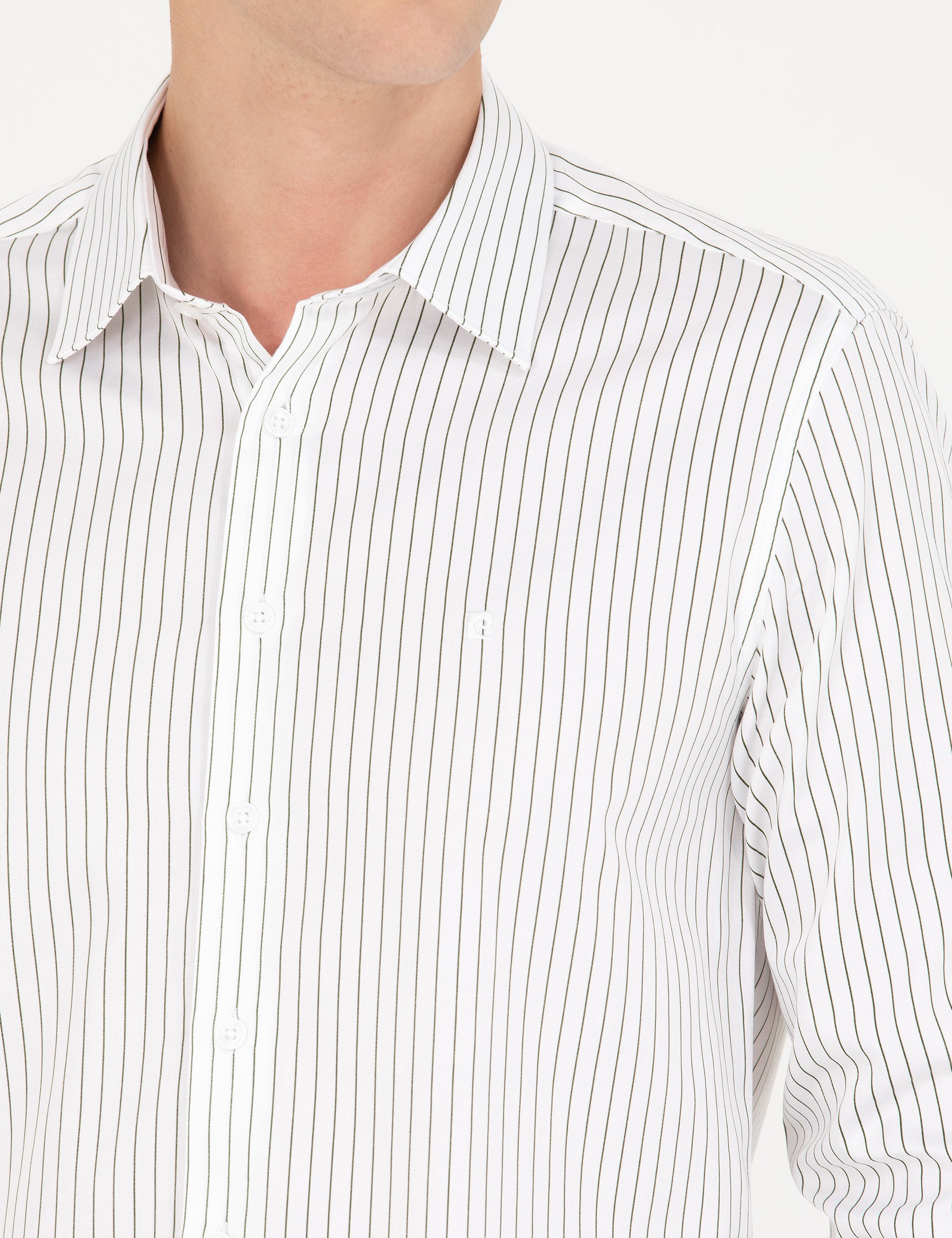 Haki Slim Fit Uzun Kollu Gömlek