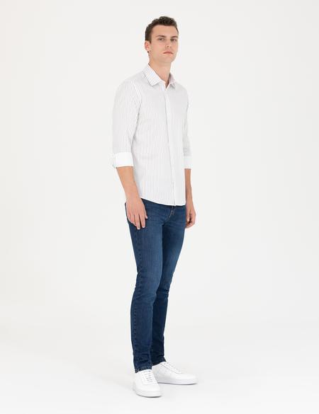 Haki Slim Fit Uzun Kollu Gömlek - 50267250036