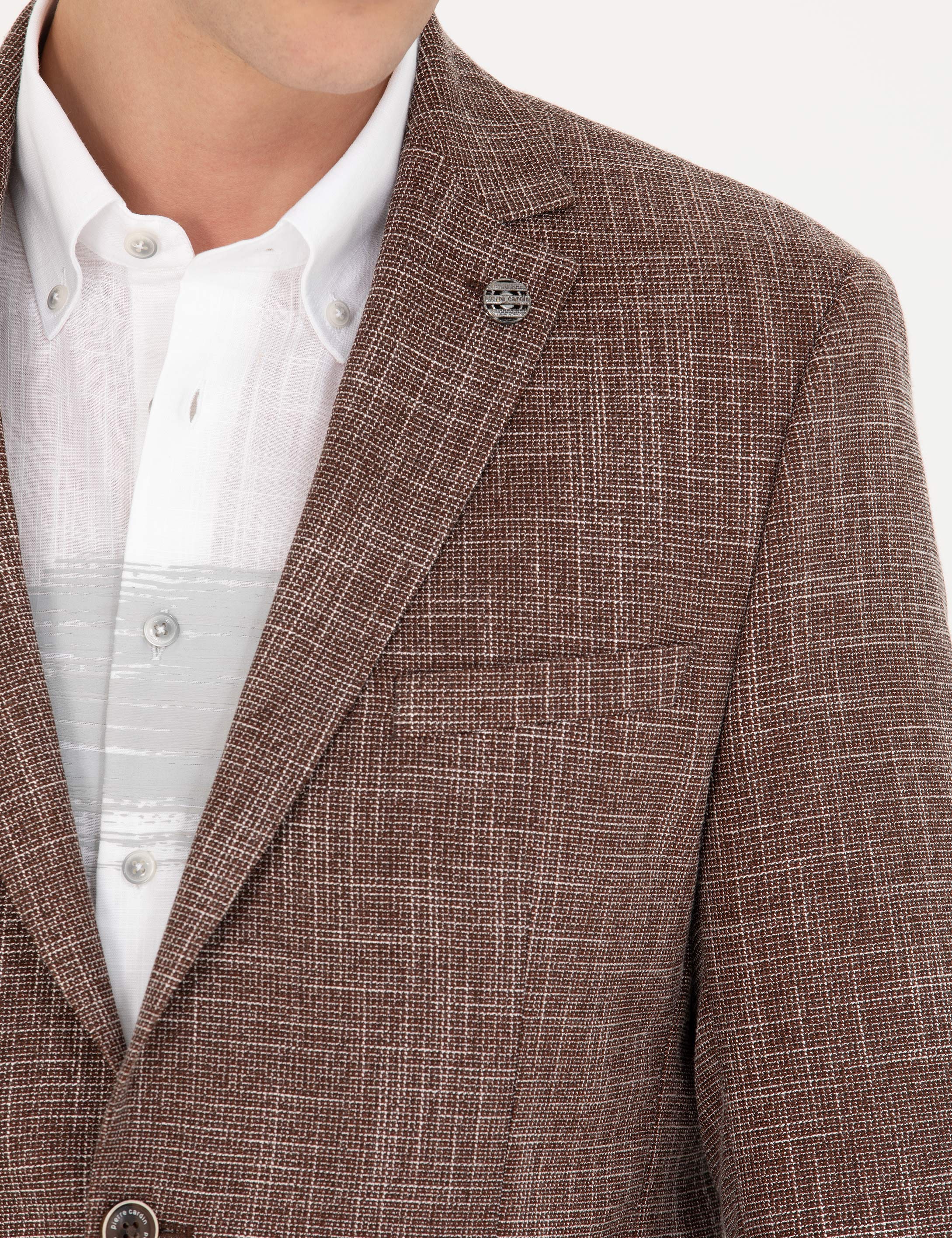 Kahverengi Ekstra Slim Fit Blazer Ceket - Image 7