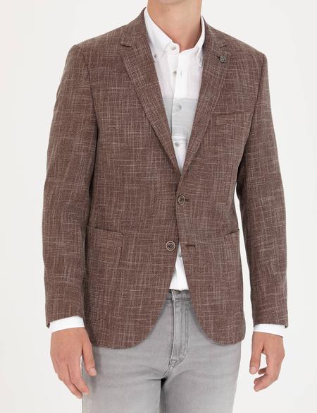 Kahverengi Ekstra Slim Fit Blazer Ceket - 50274817137