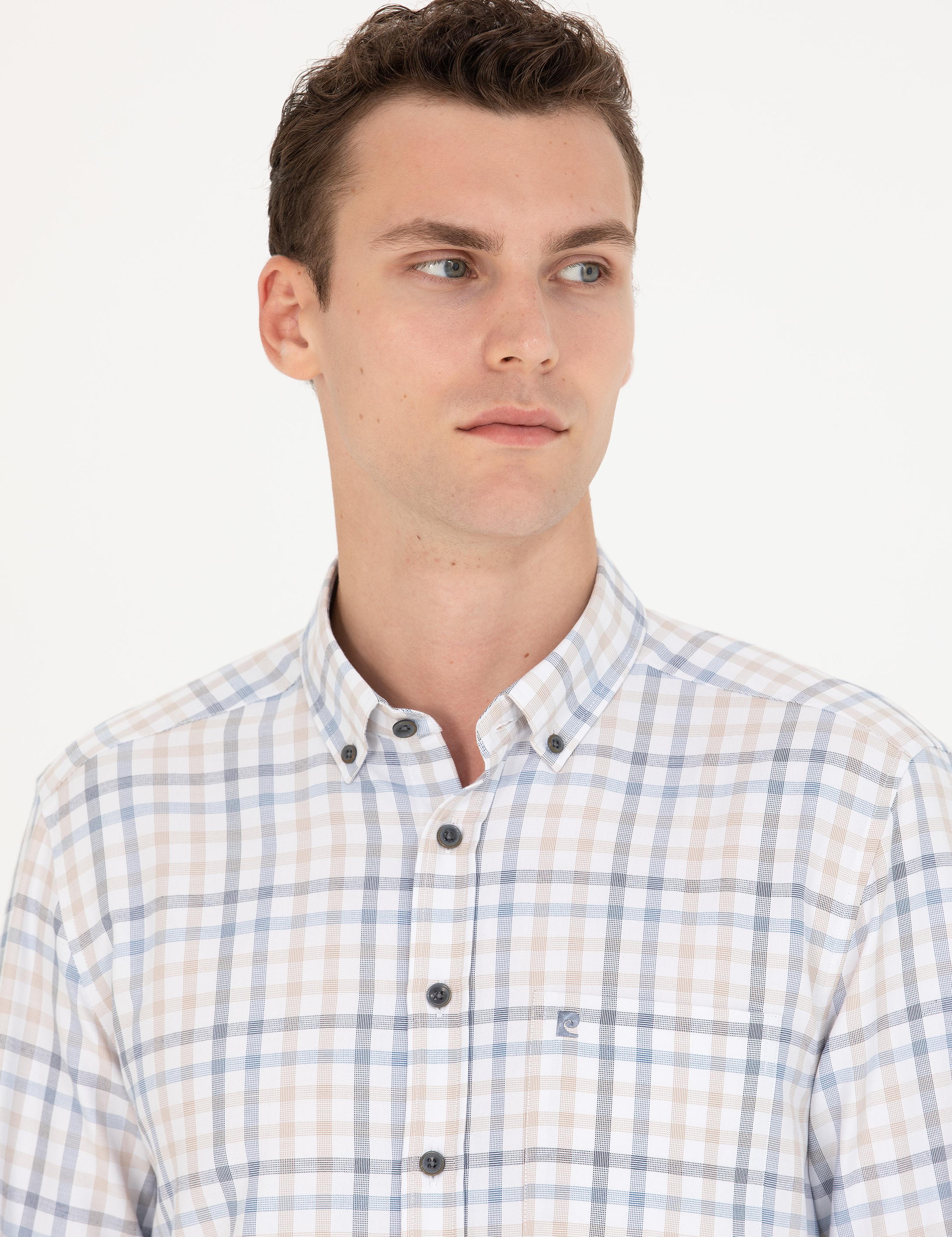 Bej Regular Fit Uzun Kollu Gömlek