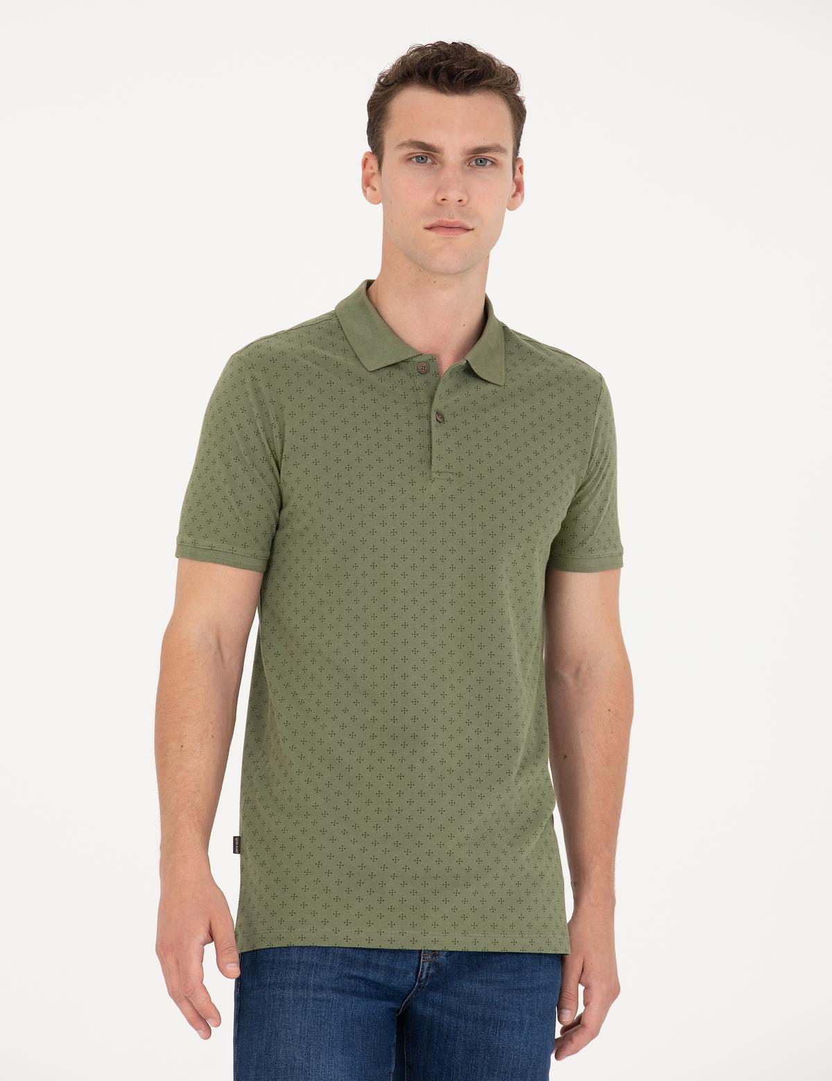 Haki Slim Fit Polo Yaka Tişört