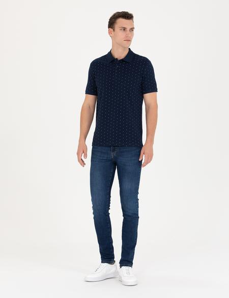 Lacivert Slim Fit Polo Yaka Tişört - 50273582010