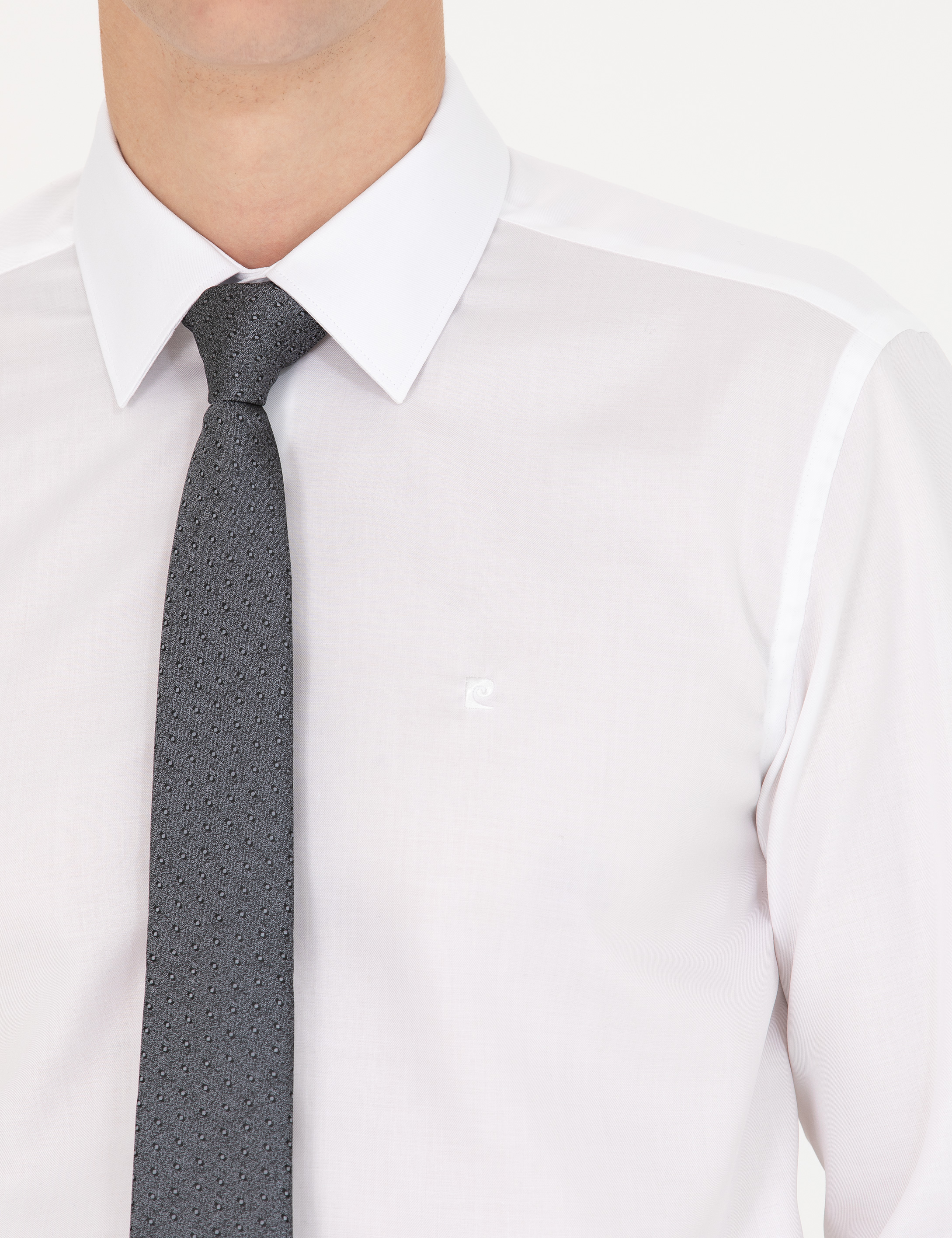 Beyaz Slim Fit Uzun Kollu Klasik Gömlek - Image 6