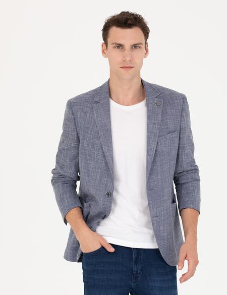 Koyu Mavi Ekstra Slim Fit Blazer Spor Ceket - 50274817104