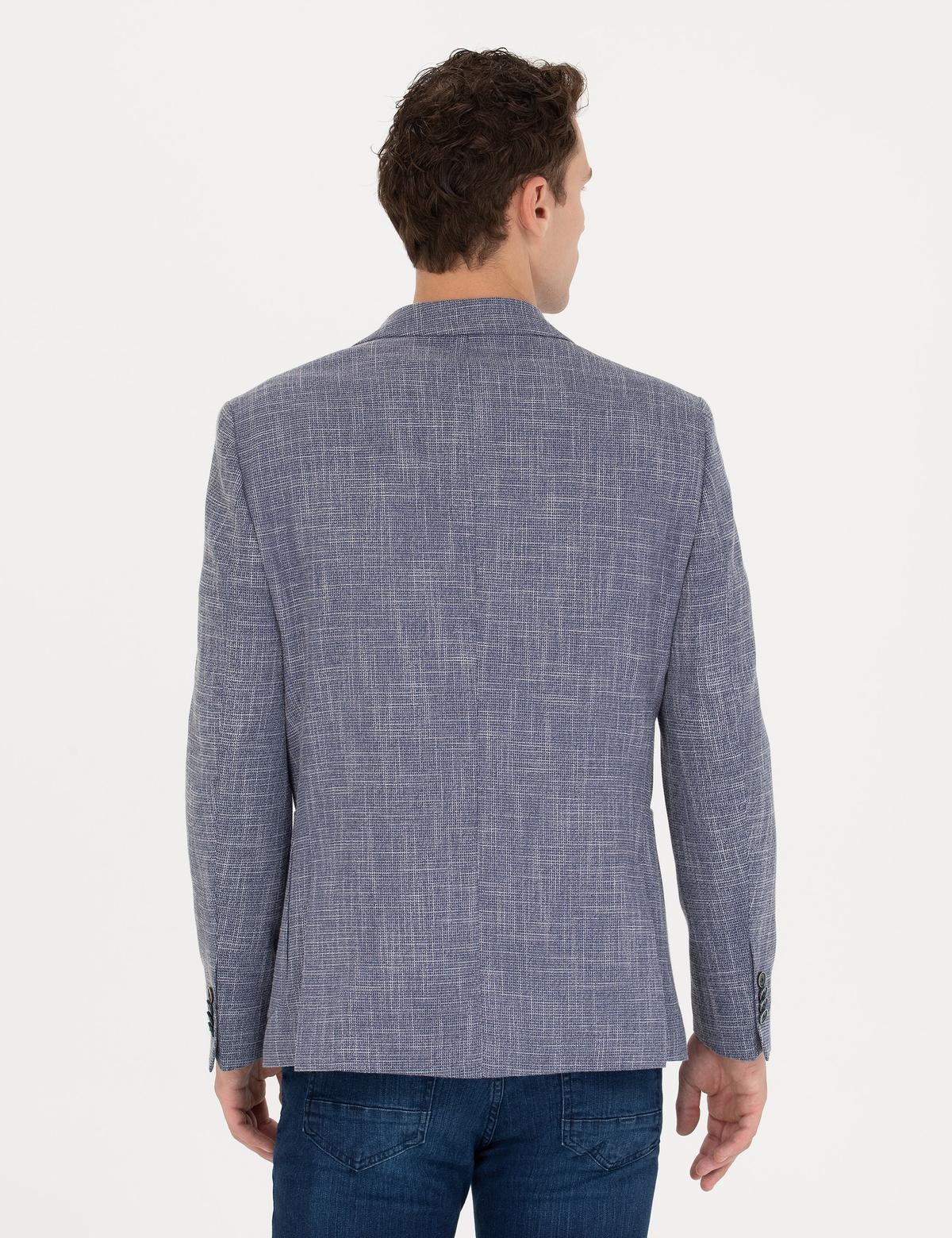 Koyu Mavi Ekstra Slim Fit Blazer Spor Ceket - 50274817104