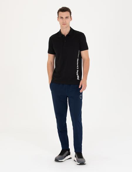 Siyah Slim Fit Polo Yaka Tişört - 50273571019
