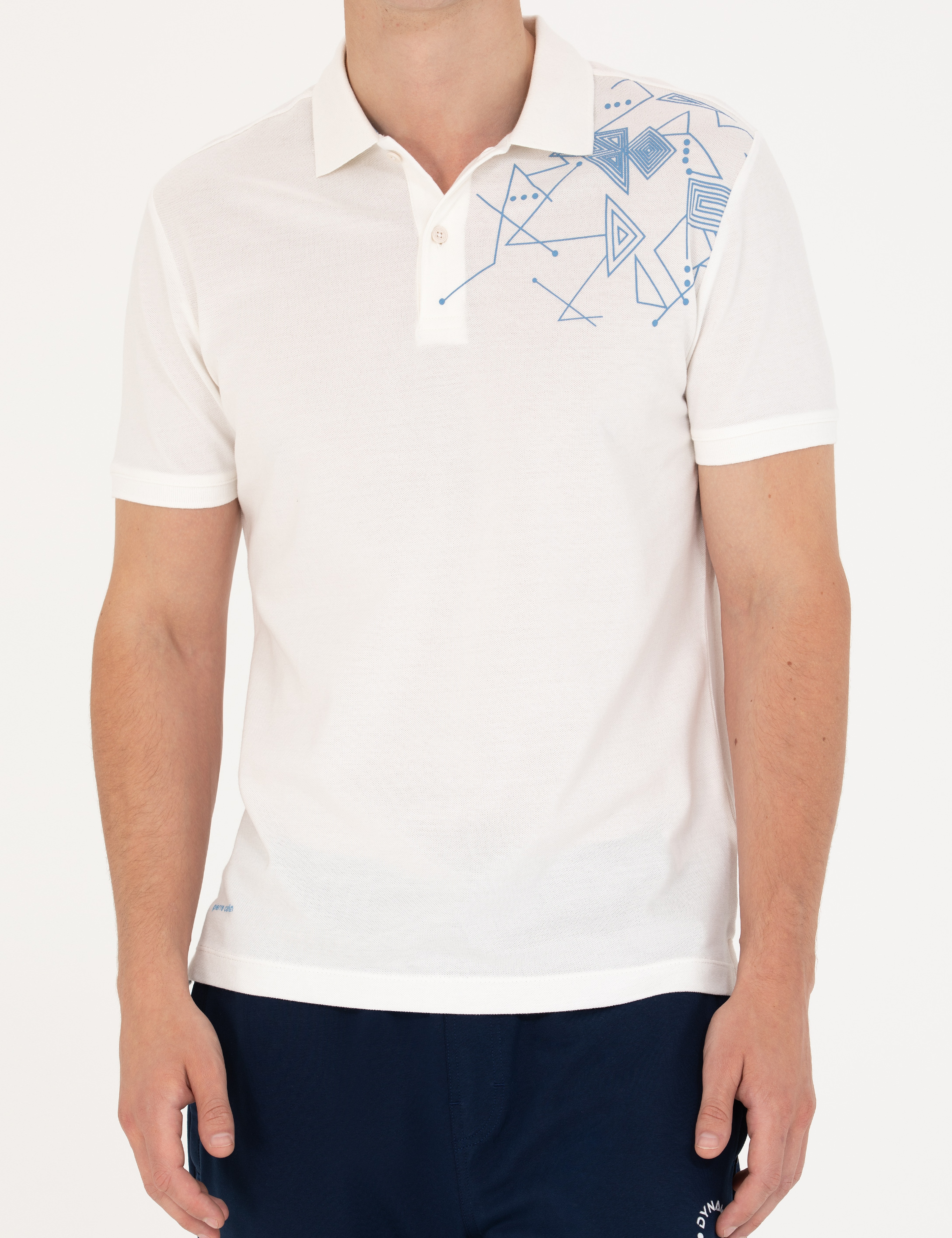 Ekru Slim Fit Polo Yaka Tişört
