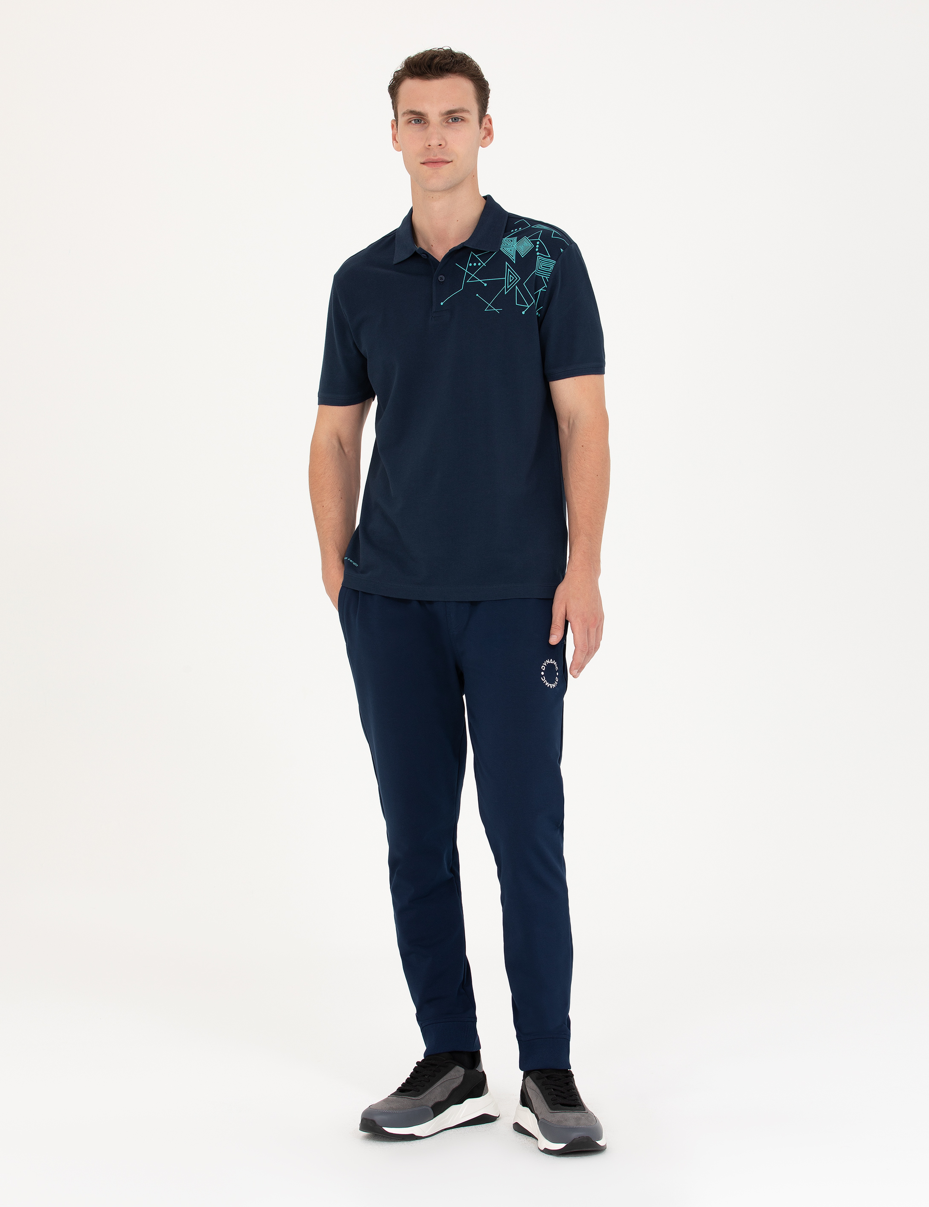 Lacivert Slim Fit Polo Yaka Tişört - Image 4