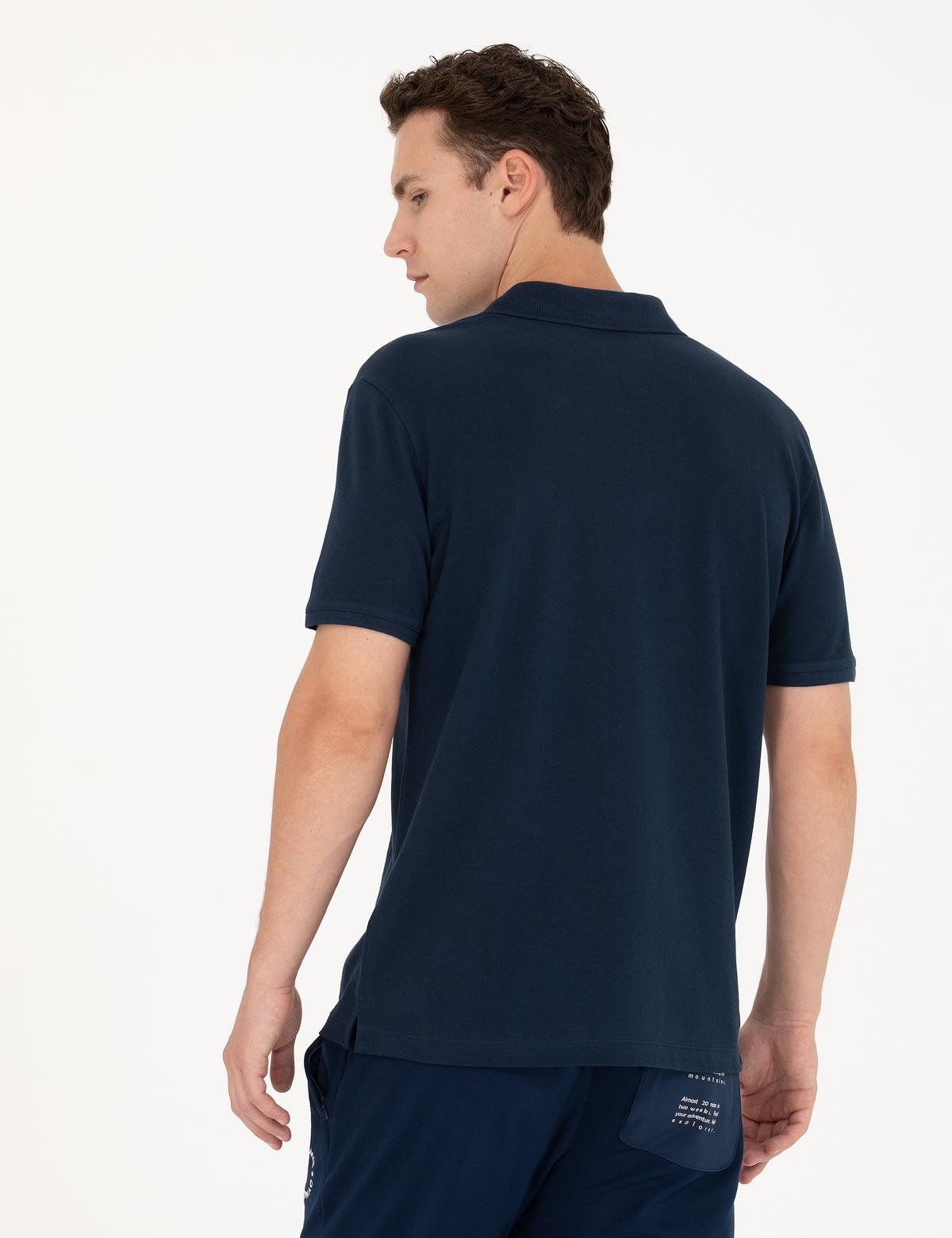 Lacivert Slim Fit Polo Yaka Tişört - 50273587019