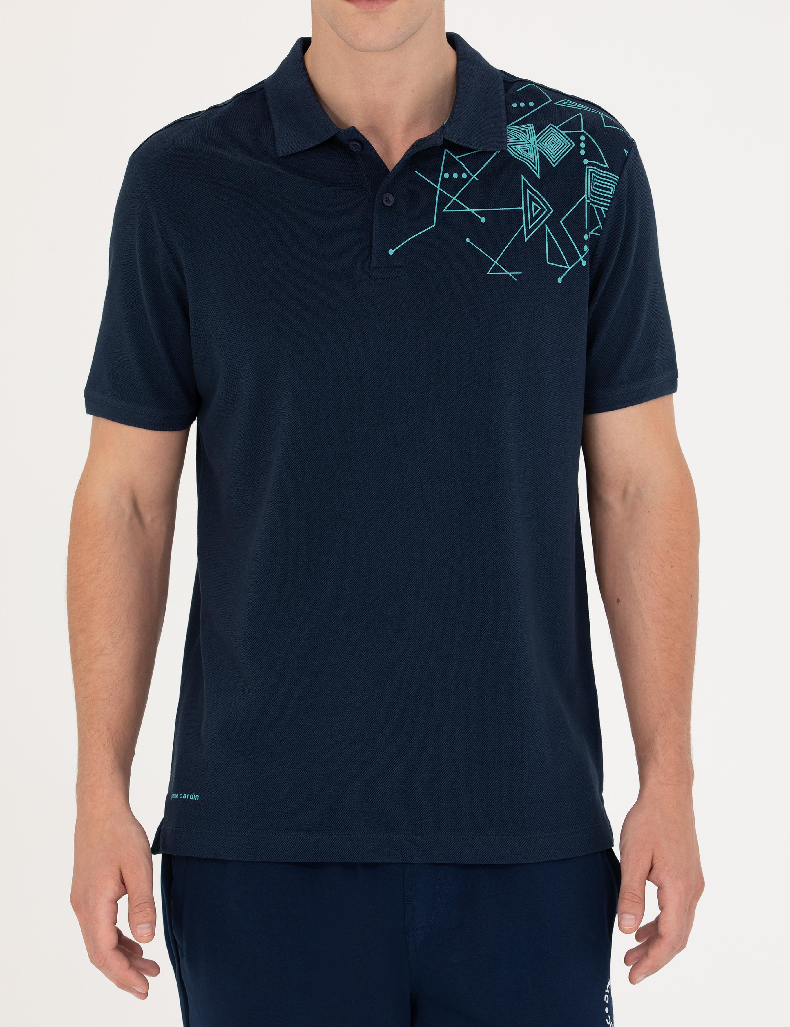 Lacivert Slim Fit Polo Yaka Tişört