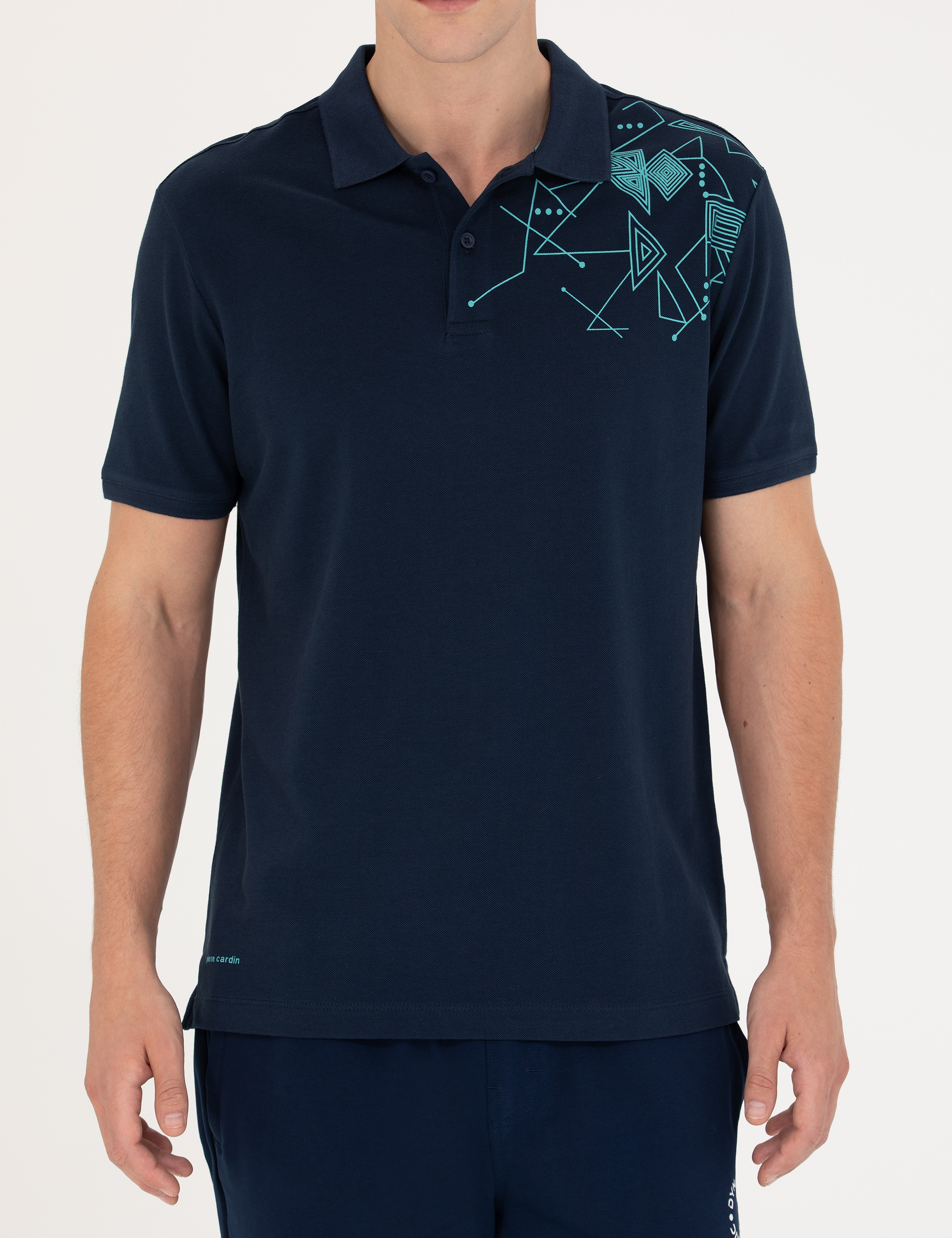 Lacivert Slim Fit Polo Yaka Tişört - Image 6