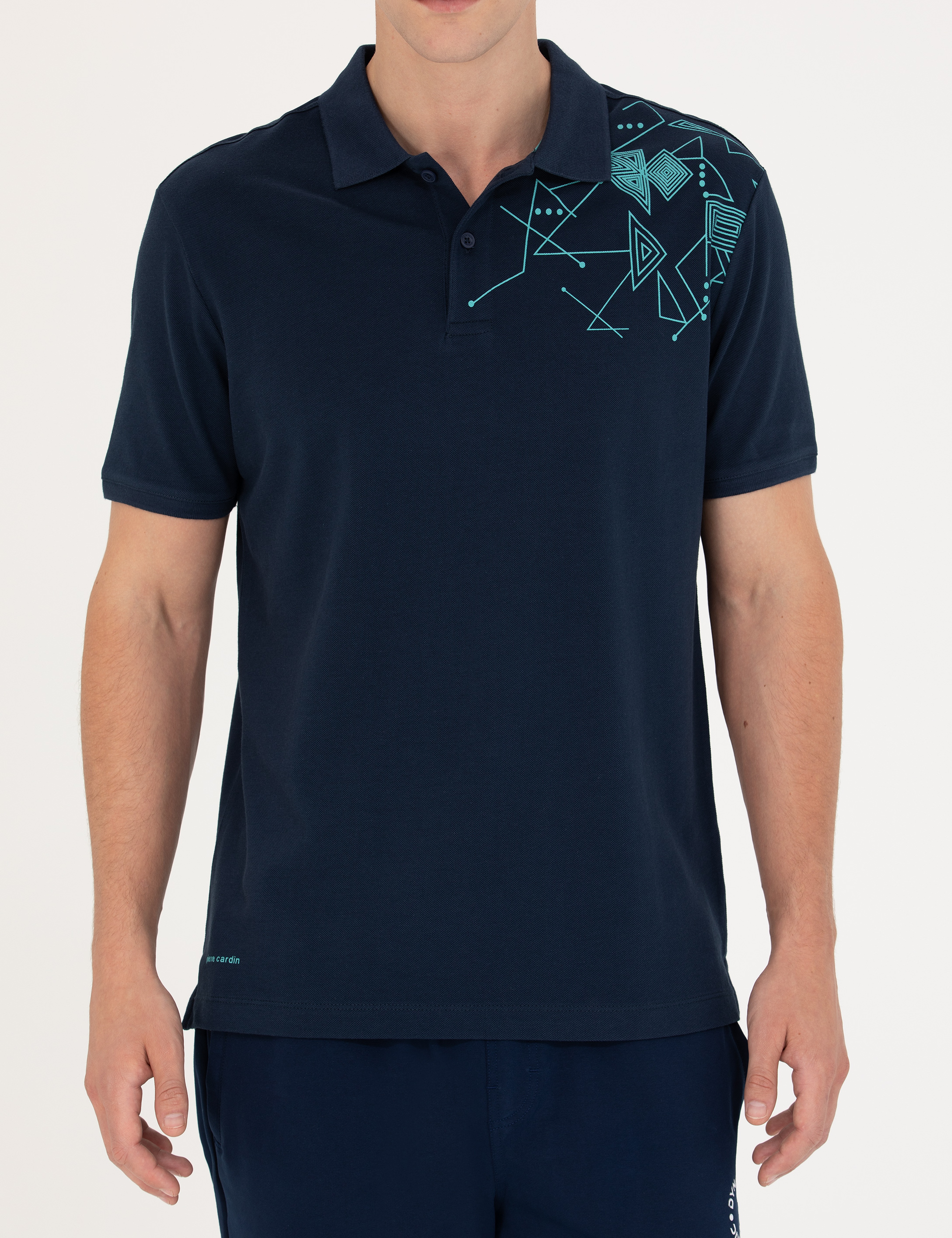Lacivert Slim Fit Polo Yaka Tişört